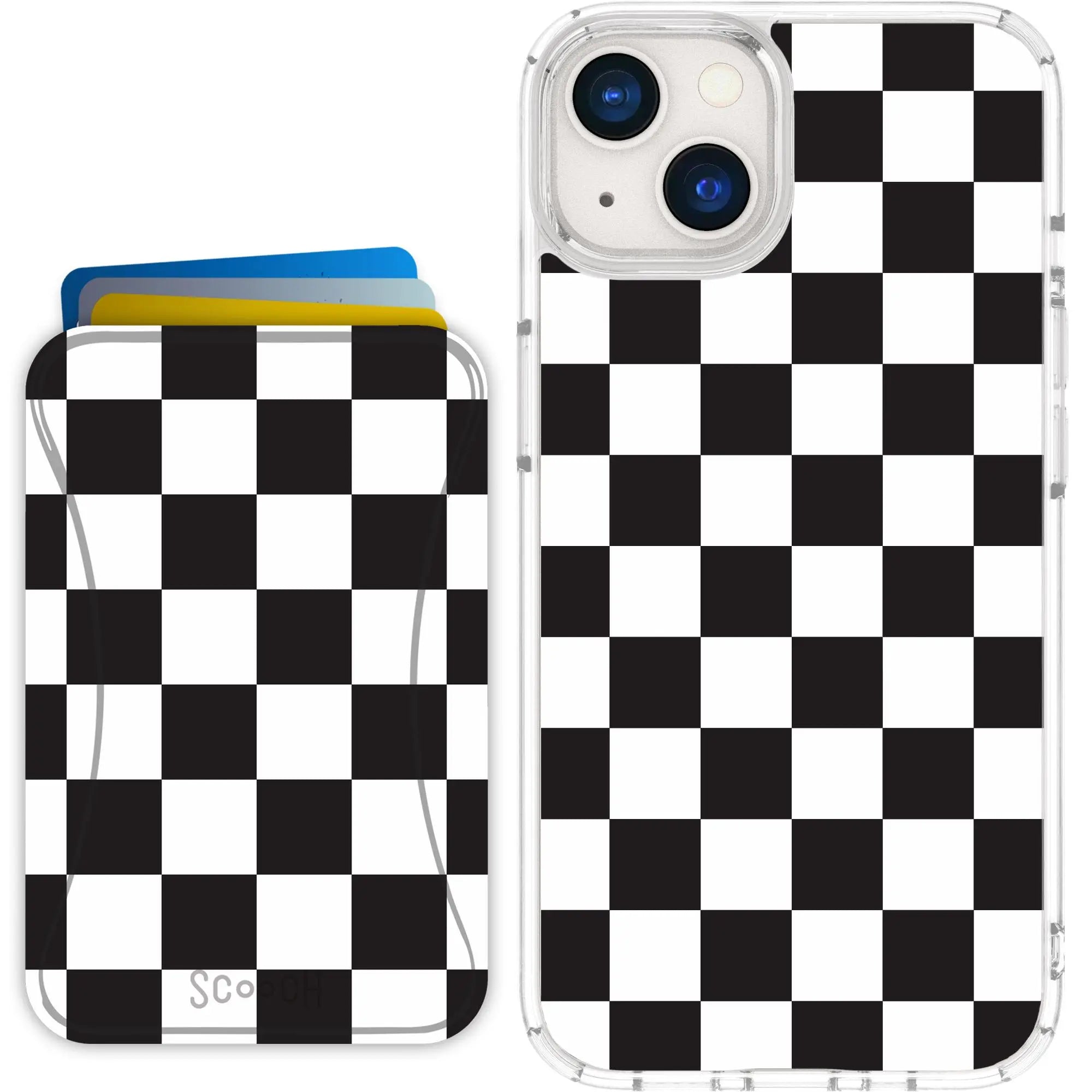 Scooch-MagCase + MagWallet 2.0 MixMatch Bundle for iPhone 13-Checkered