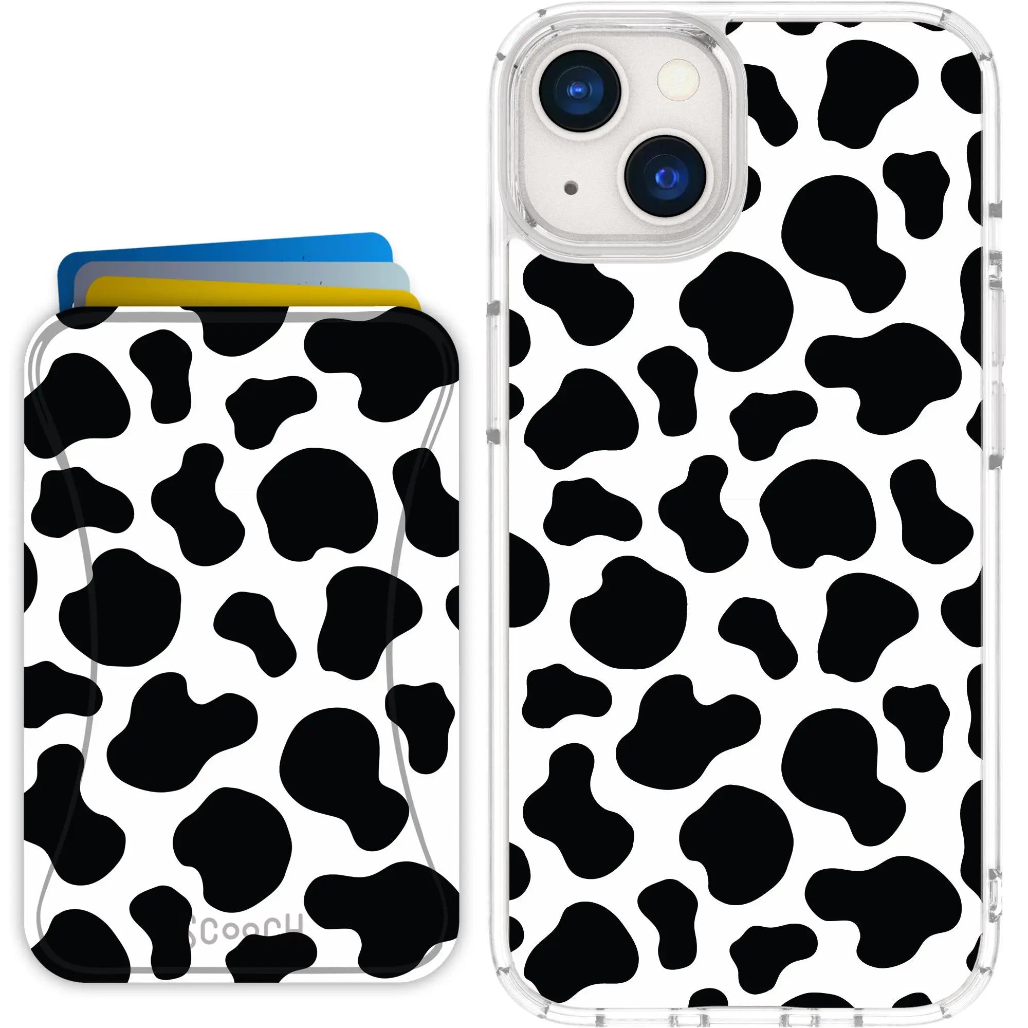 Scooch-MagCase + MagWallet 2.0 MixMatch Bundle for iPhone 13-Cow-Print