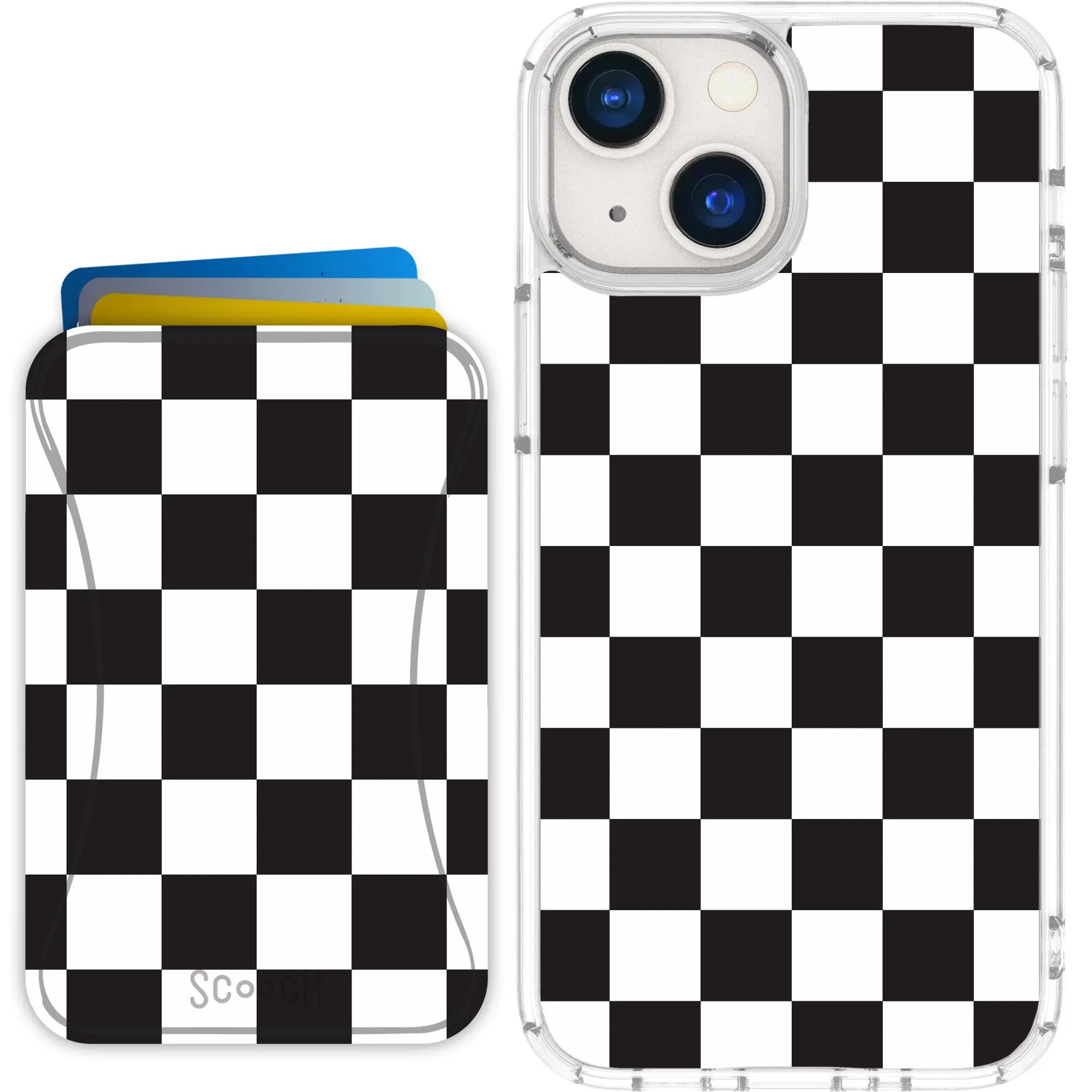 Scooch-MagCase + MagWallet 2.0 MixMatch Bundle for iPhone 13 Mini-Checkered