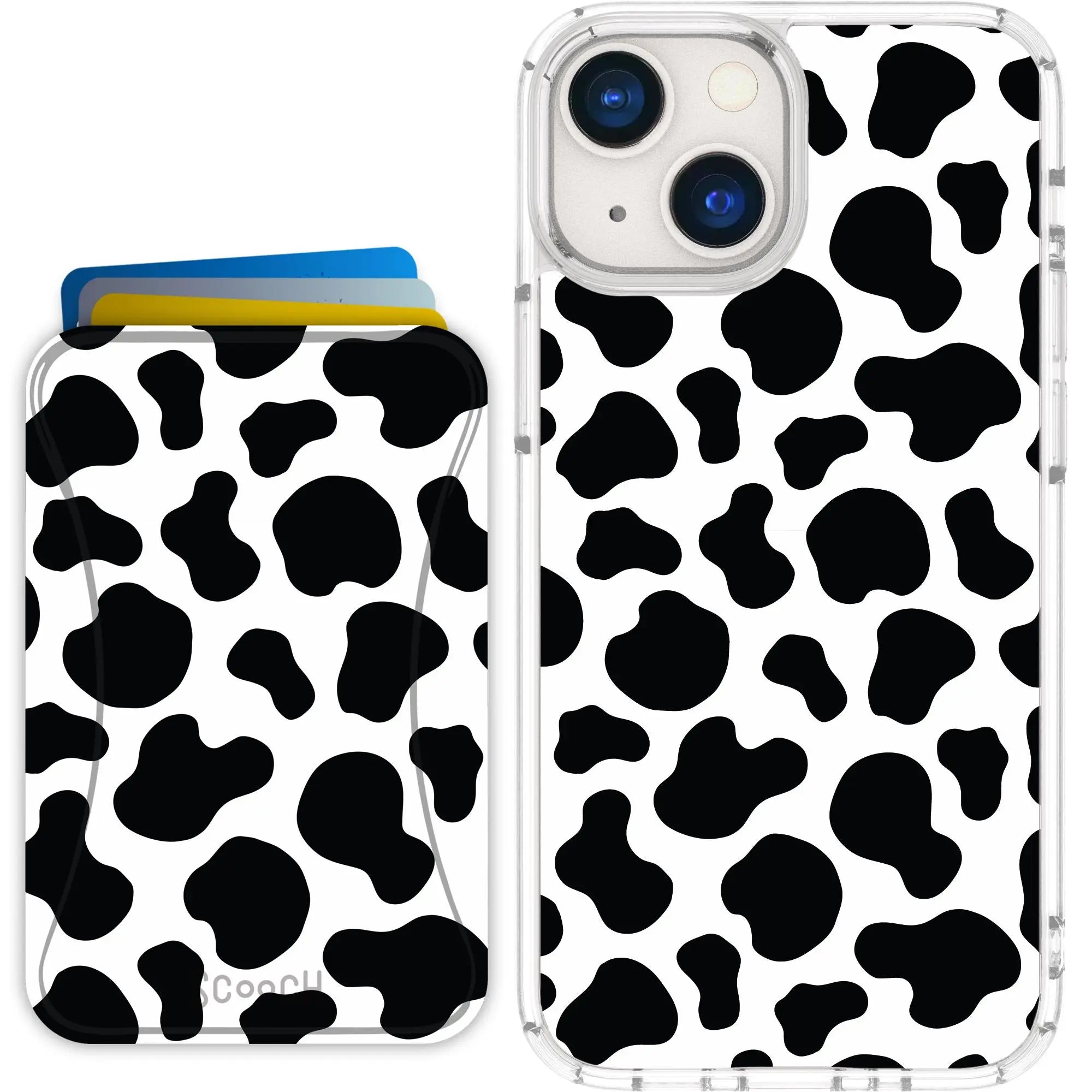 Scooch-MagCase + MagWallet 2.0 MixMatch Bundle for iPhone 13 Mini-Cow-Print