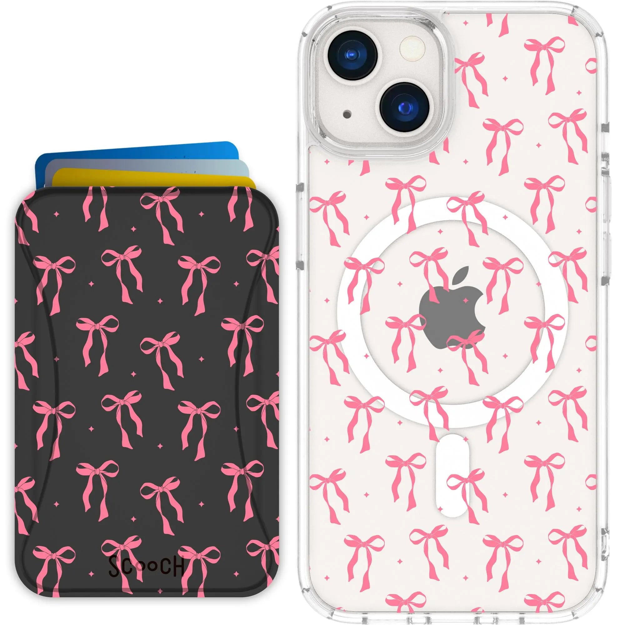 Scooch-MagCase + MagWallet 2.0 MixMatch Bundle for iPhone 13-Pink-Bows