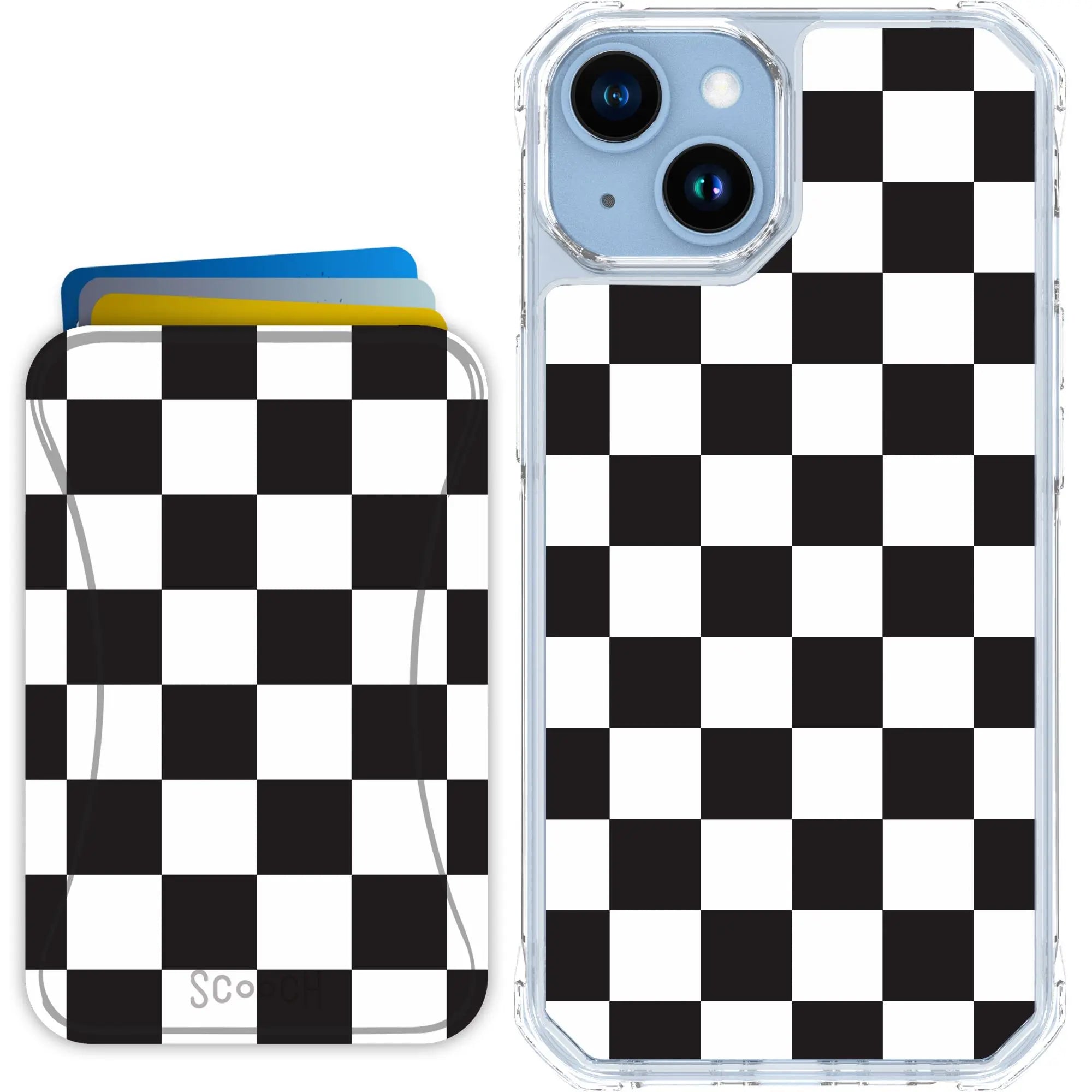 Scooch-MagCase + MagWallet 2.0 MixMatch Bundle for iPhone 14-Checkered