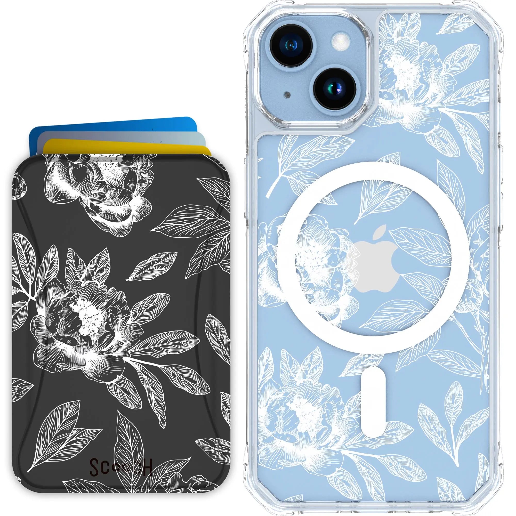 Scooch-MagCase + MagWallet 2.0 MixMatch Bundle for iPhone 14-Chinoiserie