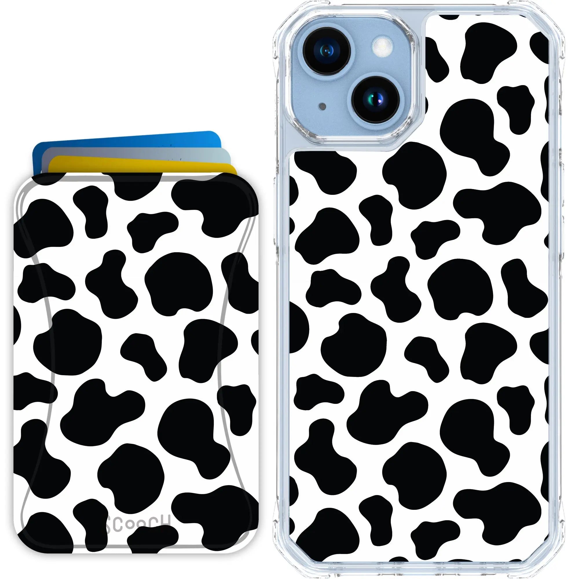 Scooch-MagCase + MagWallet 2.0 MixMatch Bundle for iPhone 14-Cow-Print