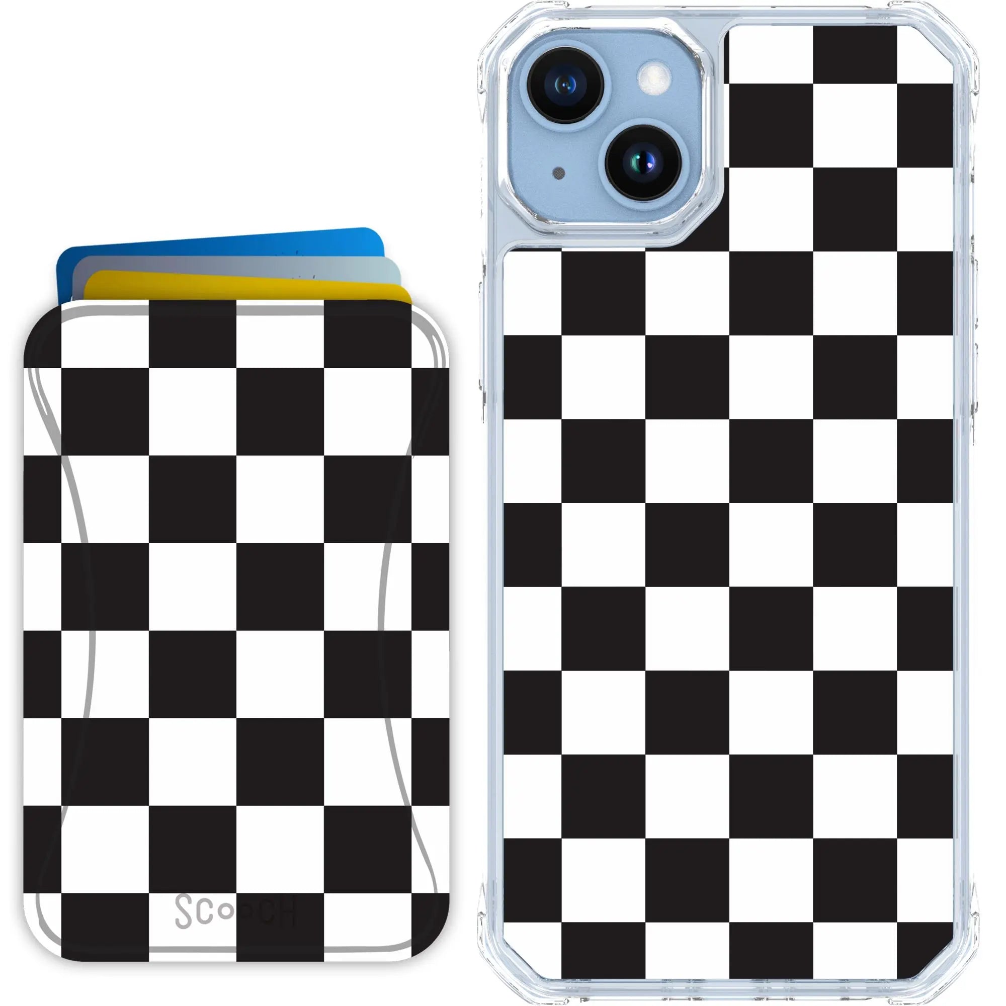 Scooch-MagCase + MagWallet 2.0 MixMatch Bundle for iPhone 14 Plus-Checkered