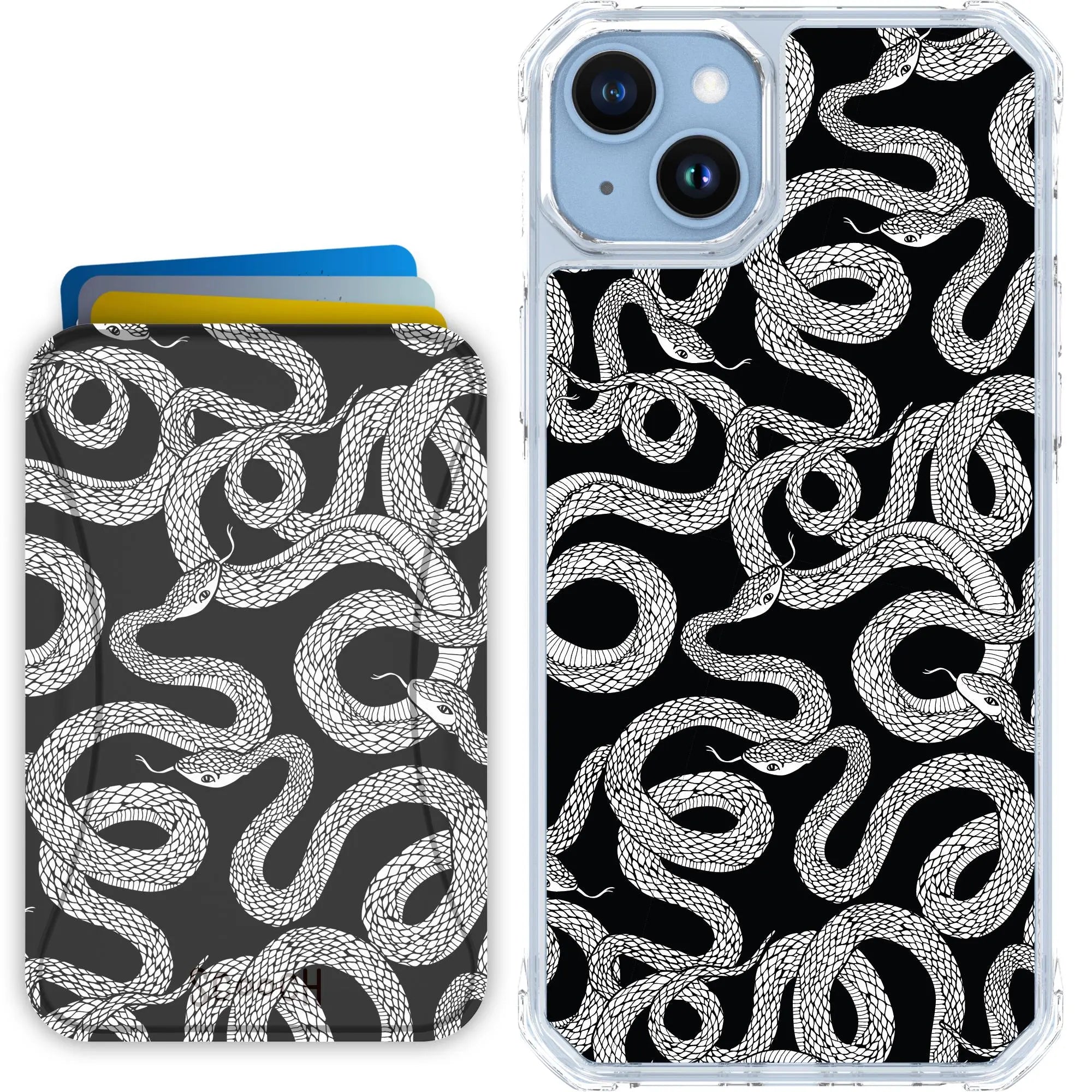 Scooch-MagCase + MagWallet 2.0 MixMatch Bundle for iPhone 14 Plus-Snakes