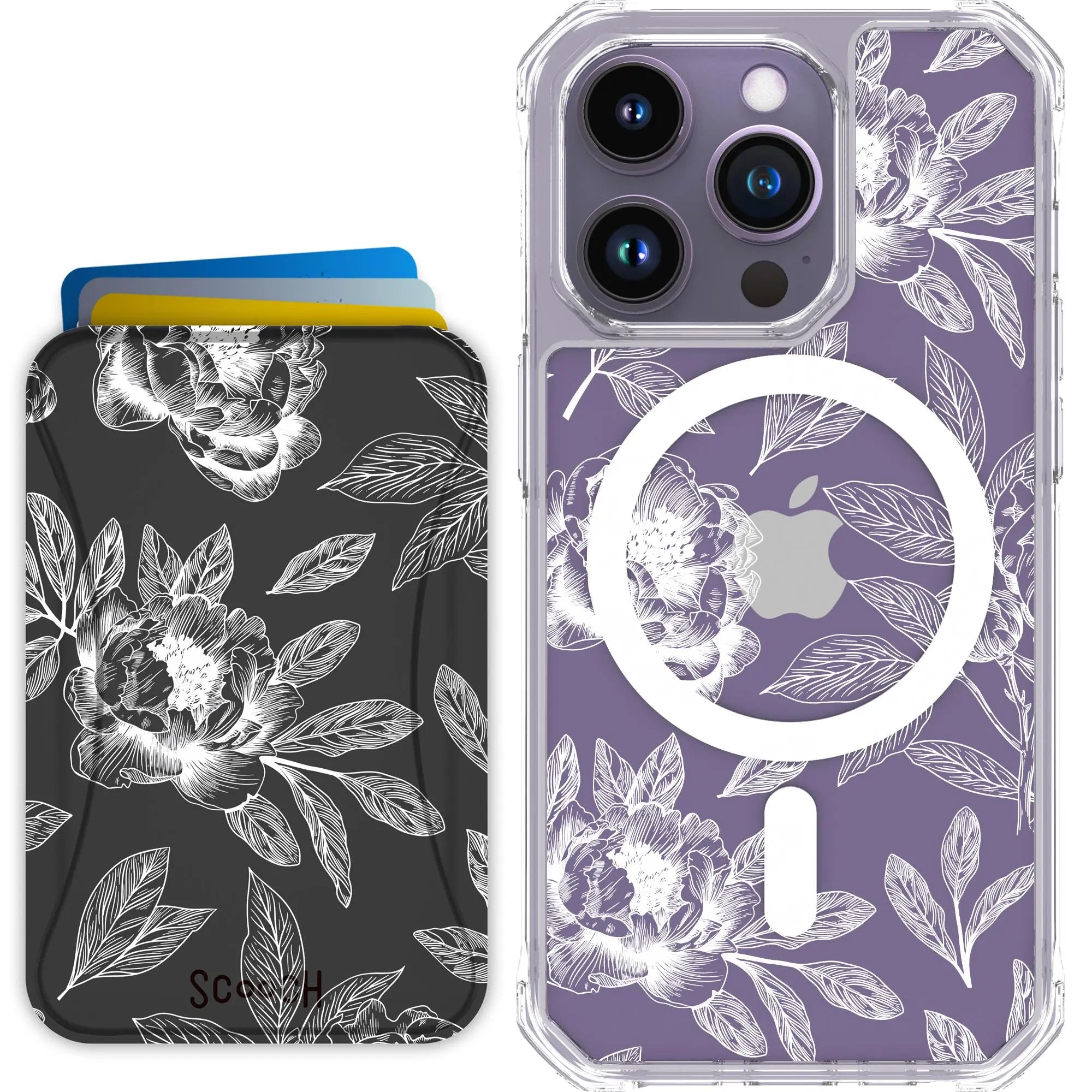 Scooch-MagCase + MagWallet 2.0 MixMatch Bundle for iPhone 14 Pro-Chinoiserie