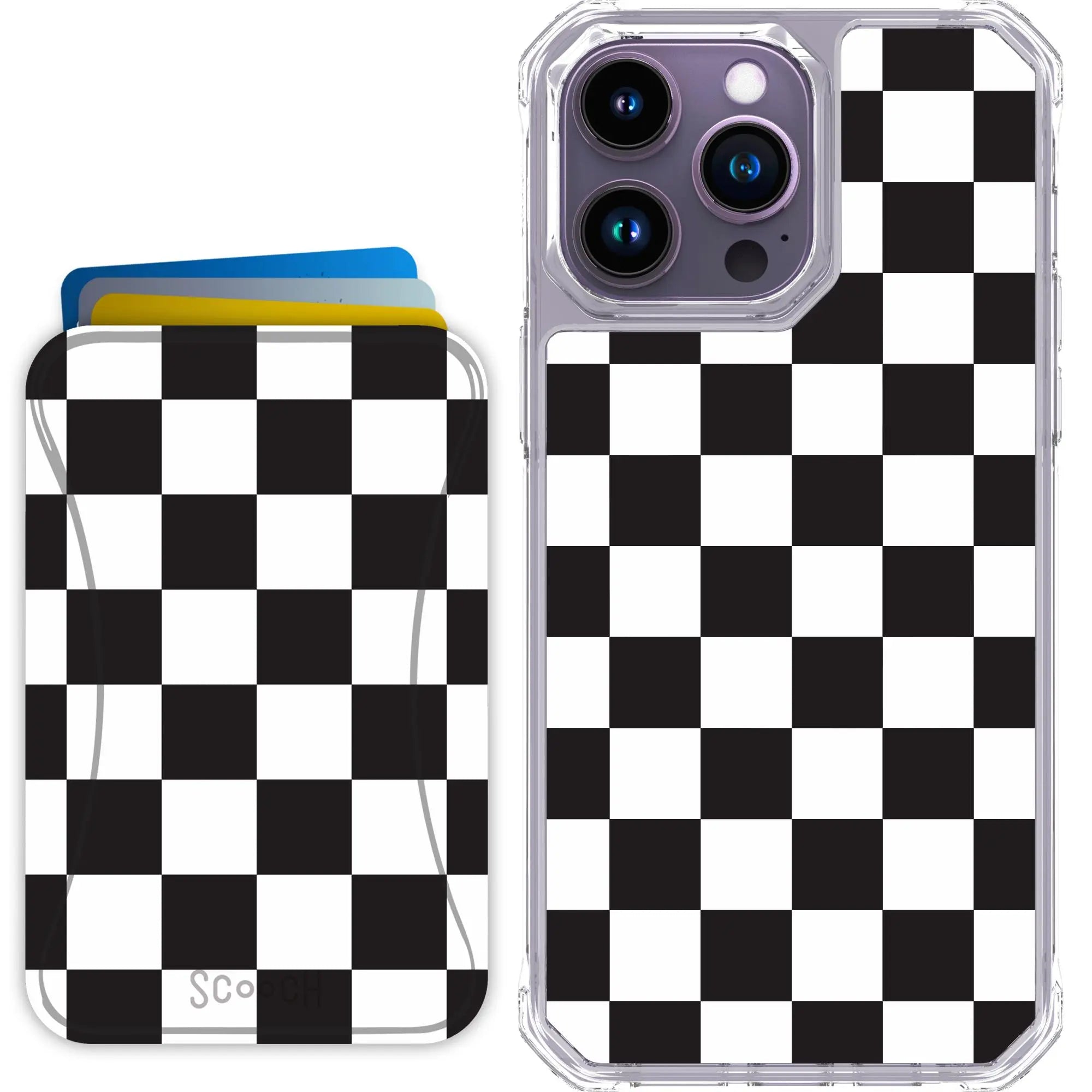 Scooch-MagCase + MagWallet 2.0 MixMatch Bundle for iPhone 14 Pro Max-Checkered