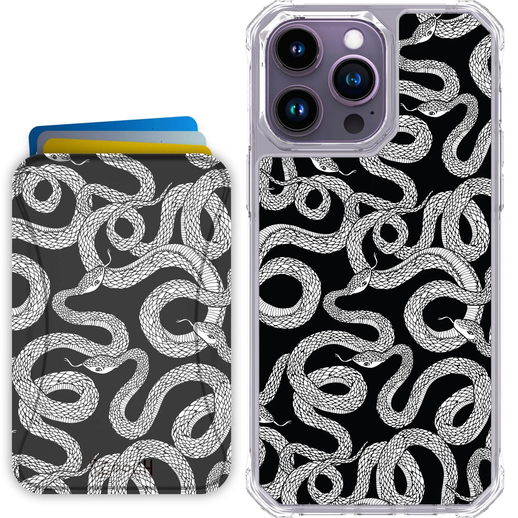 Scooch-MagCase + MagWallet 2.0 MixMatch Bundle for iPhone 14 Pro Max-Snakes