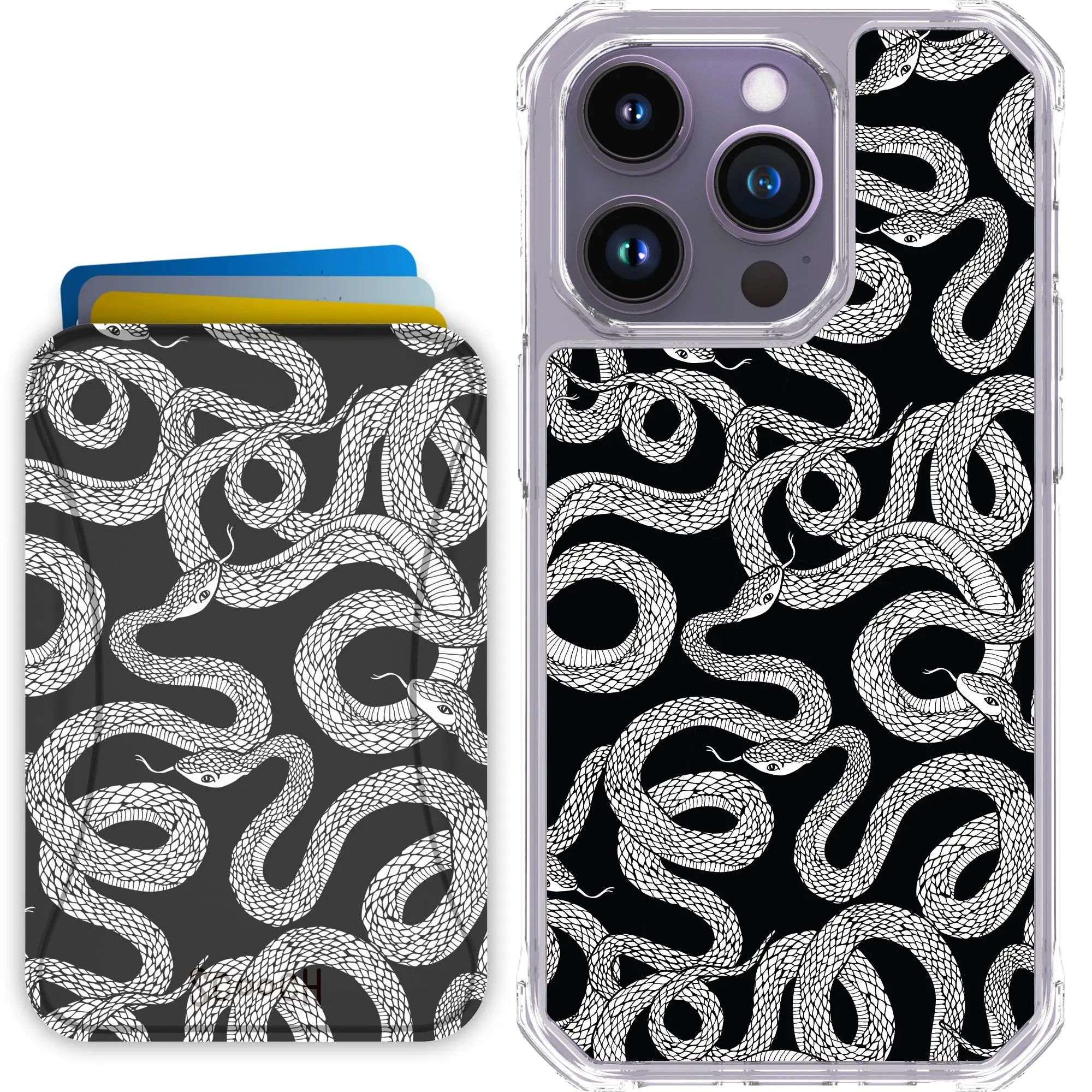 Scooch-MagCase + MagWallet 2.0 MixMatch Bundle for iPhone 14 Pro-Snakes