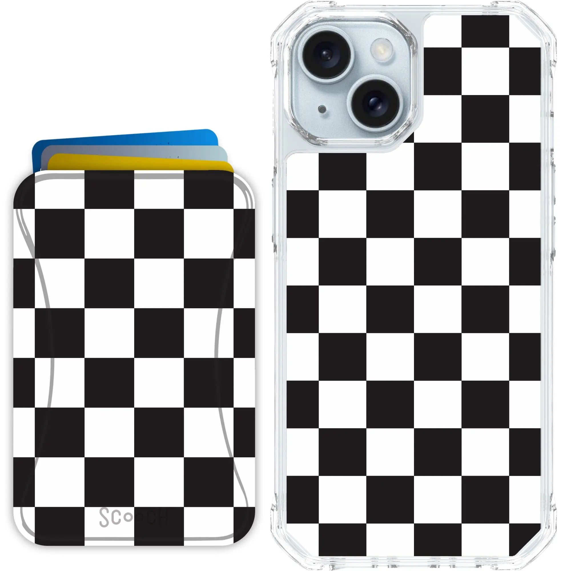 Scooch-MagCase + MagWallet 2.0 MixMatch Bundle for iPhone 15-Checkered