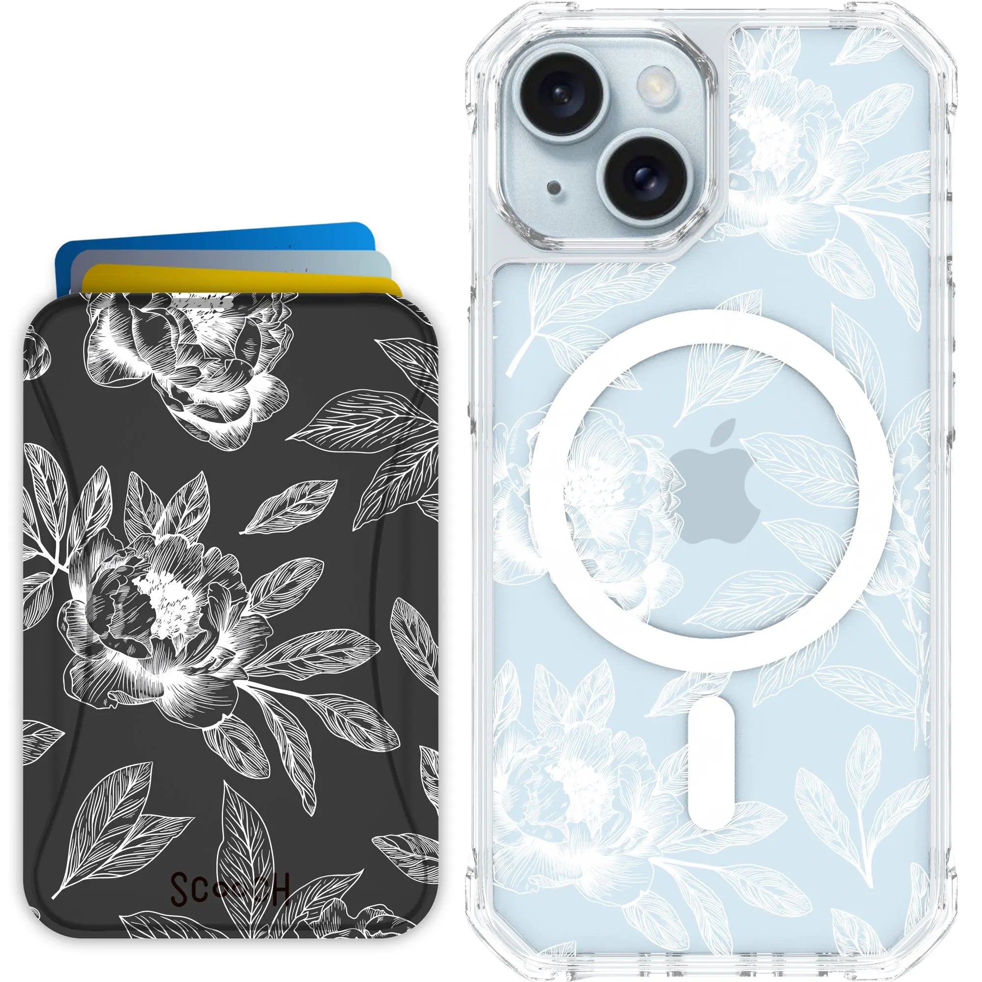 Scooch-MagCase + MagWallet 2.0 MixMatch Bundle for iPhone 15-Chinoiserie