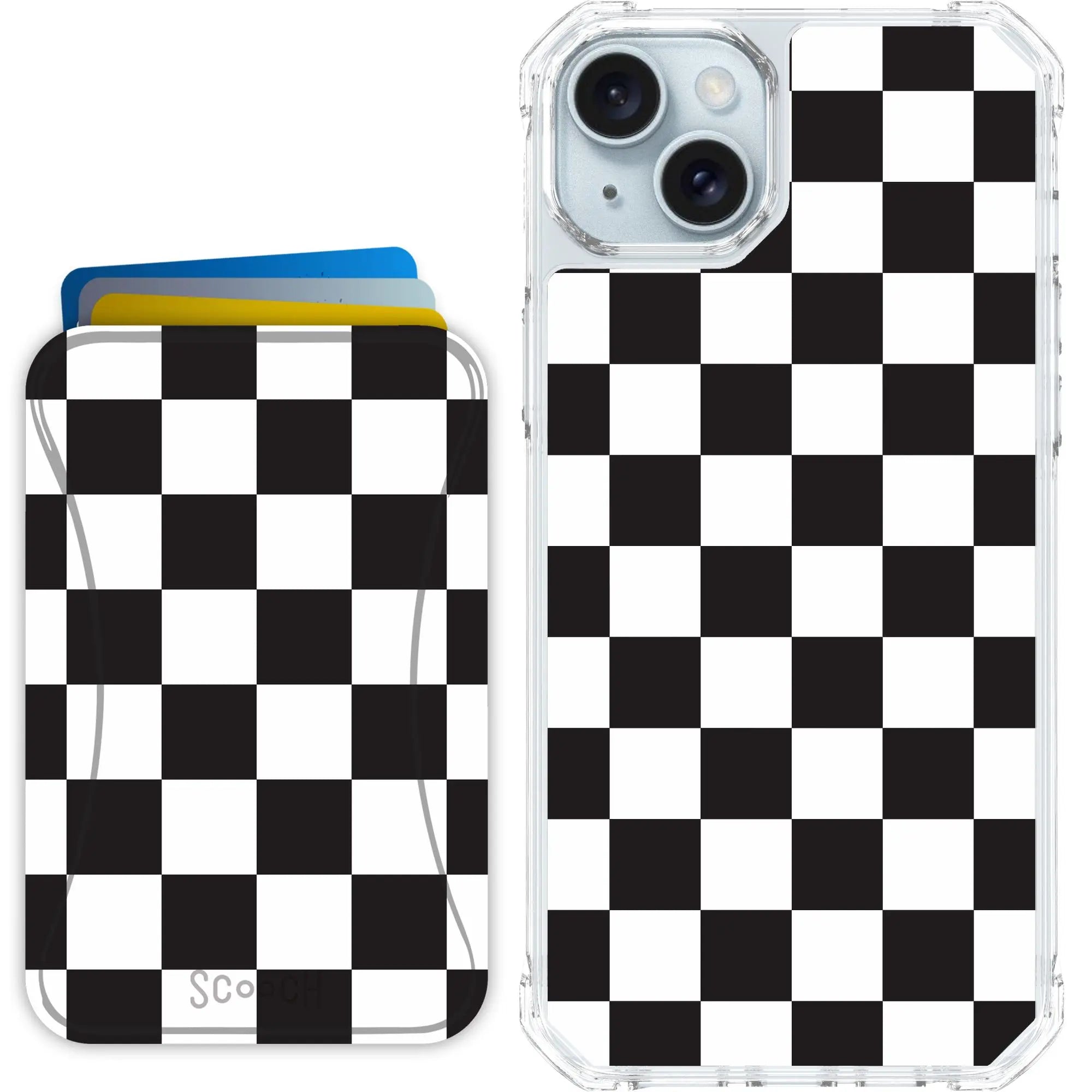 Scooch-MagCase + MagWallet 2.0 MixMatch Bundle for iPhone 15 Plus-Checkered