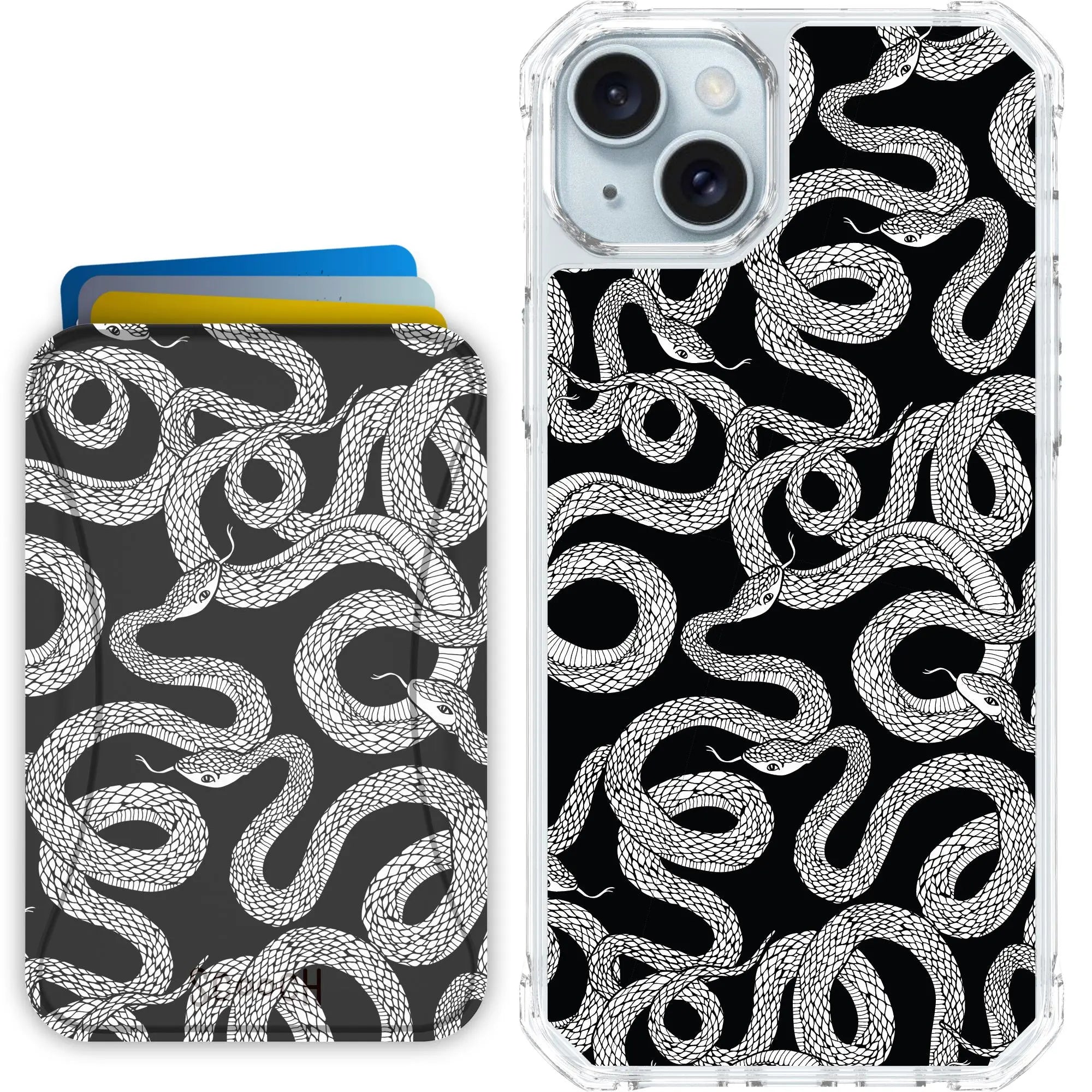 Scooch-MagCase + MagWallet 2.0 MixMatch Bundle for iPhone 15 Plus-Snakes