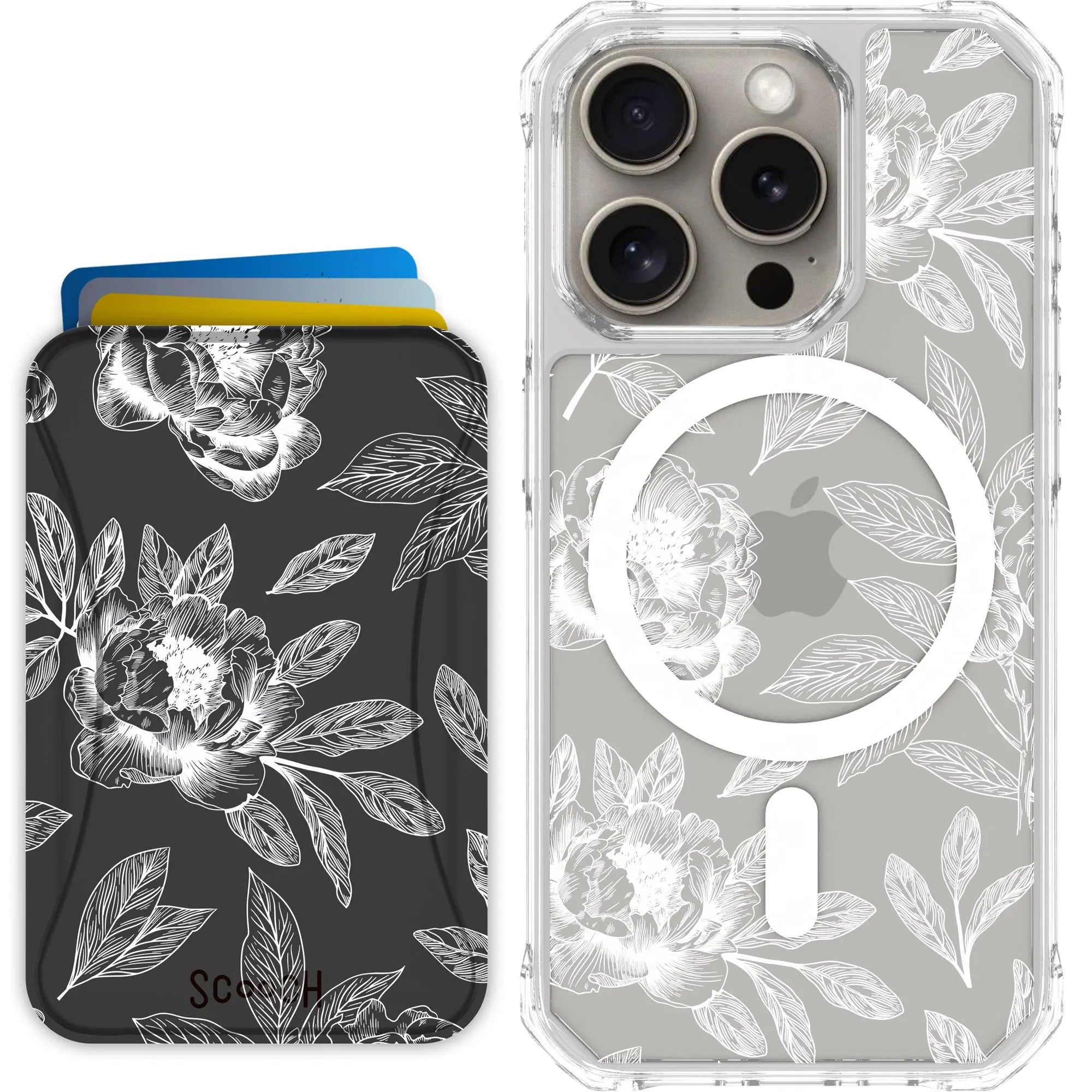 Scooch-MagCase + MagWallet 2.0 MixMatch Bundle for iPhone 15 Pro-Chinoiserie