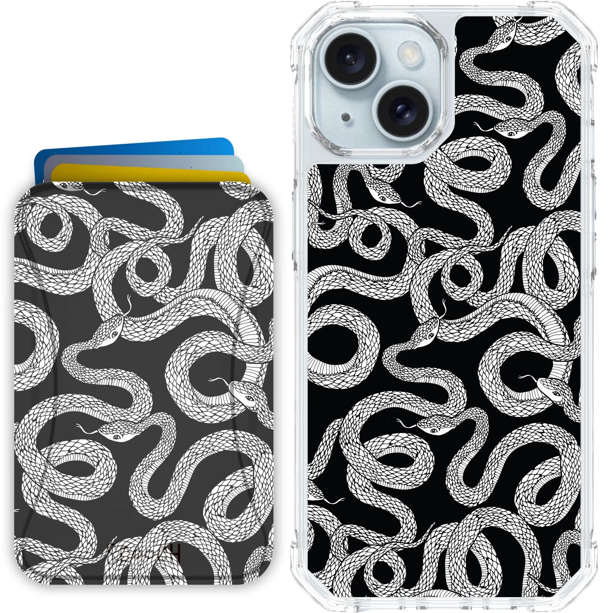 Scooch-MagCase + MagWallet 2.0 MixMatch Bundle for iPhone 15-Snakes