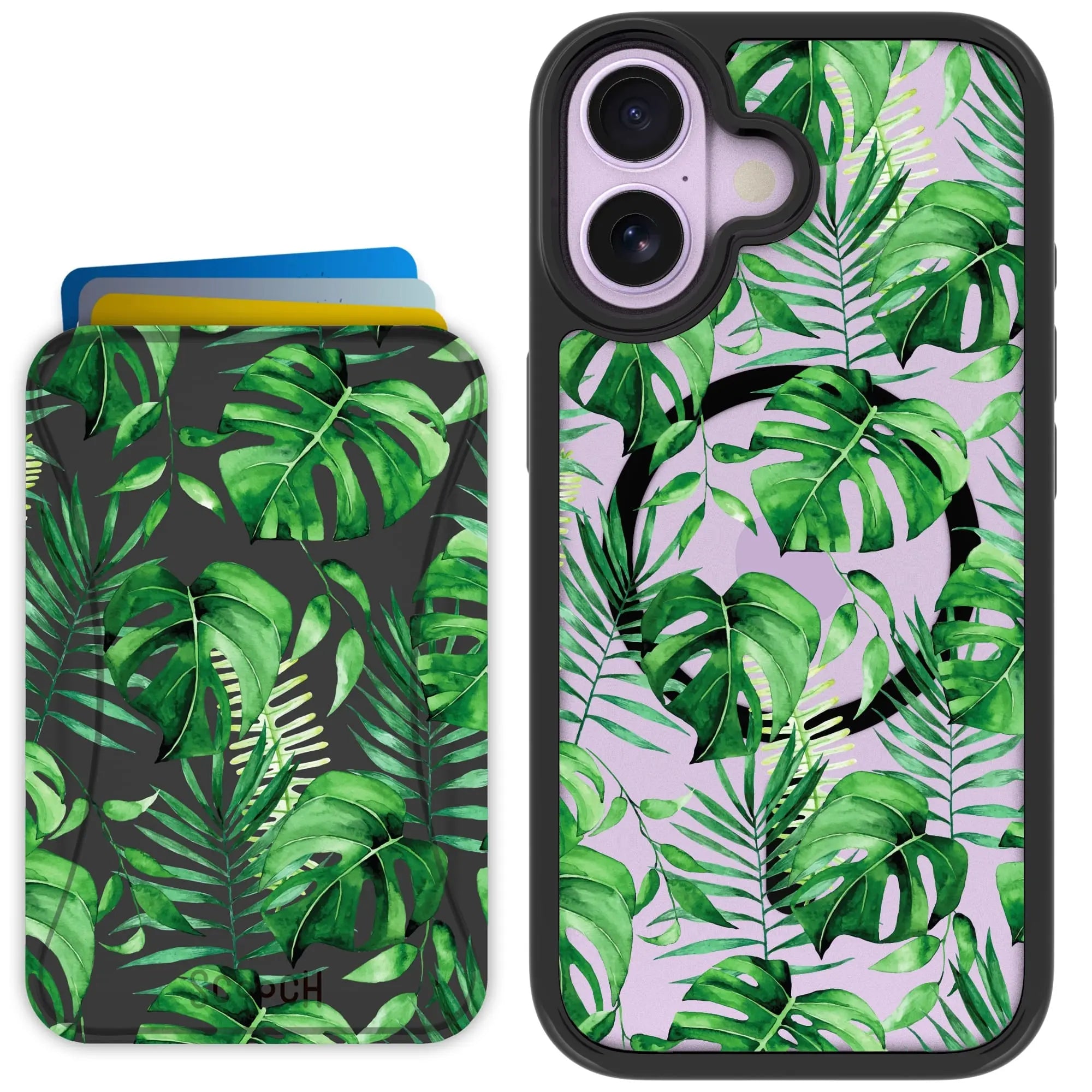 Scooch-MagCase + MagWallet 2.0 MixMatch Bundle for iPhone 17-Monstera