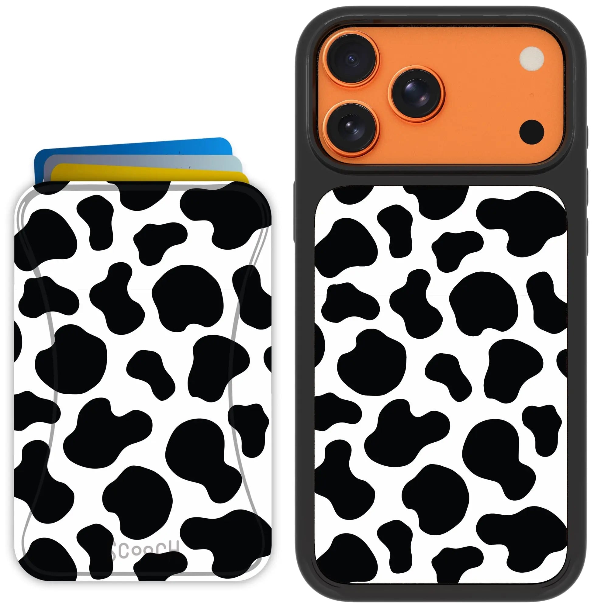 Scooch-MagCase + MagWallet 2.0 MixMatch Bundle for iPhone 17 Pro Max-Cow Print
