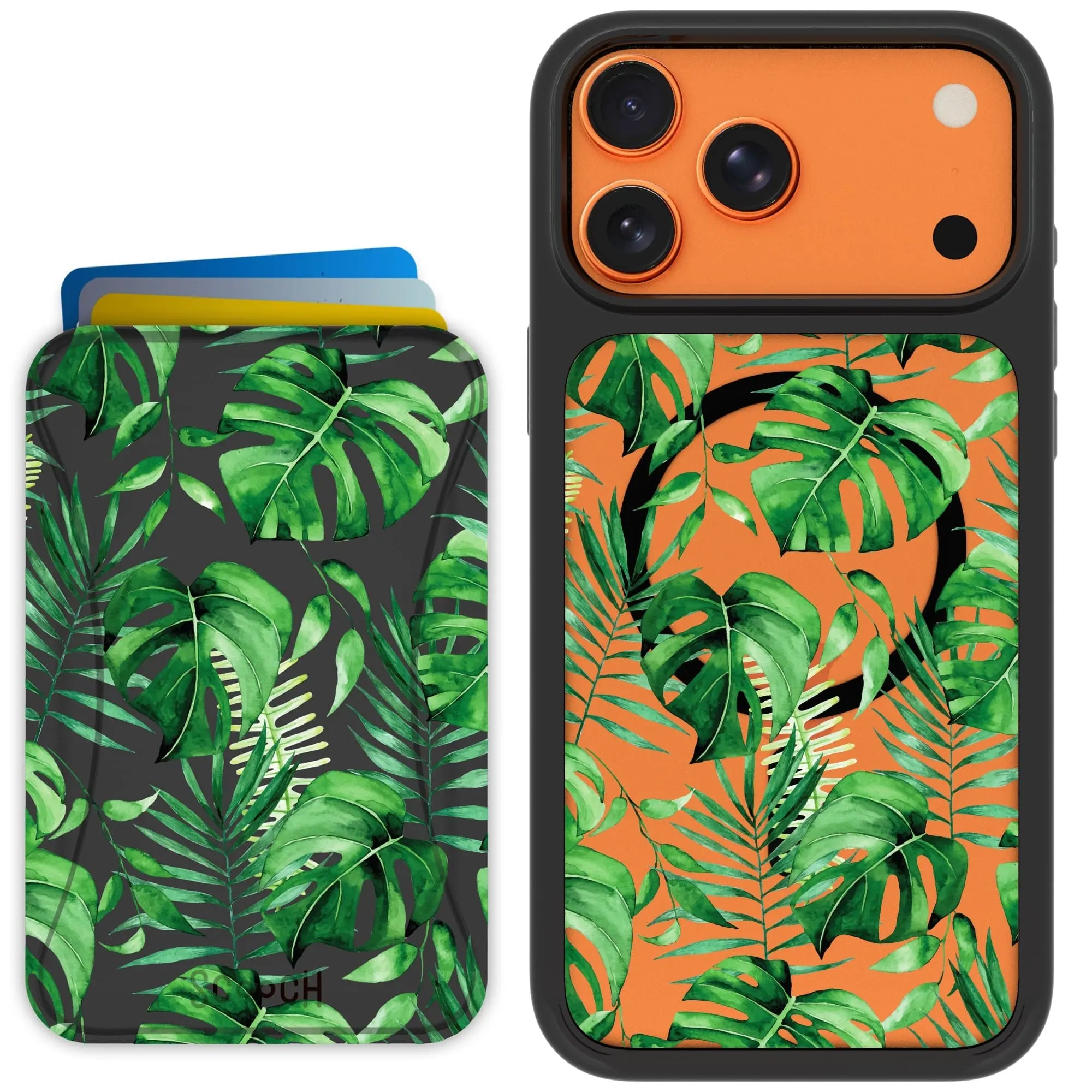 Scooch-MagCase + MagWallet 2.0 MixMatch Bundle for iPhone 17 Pro Max-Monstera