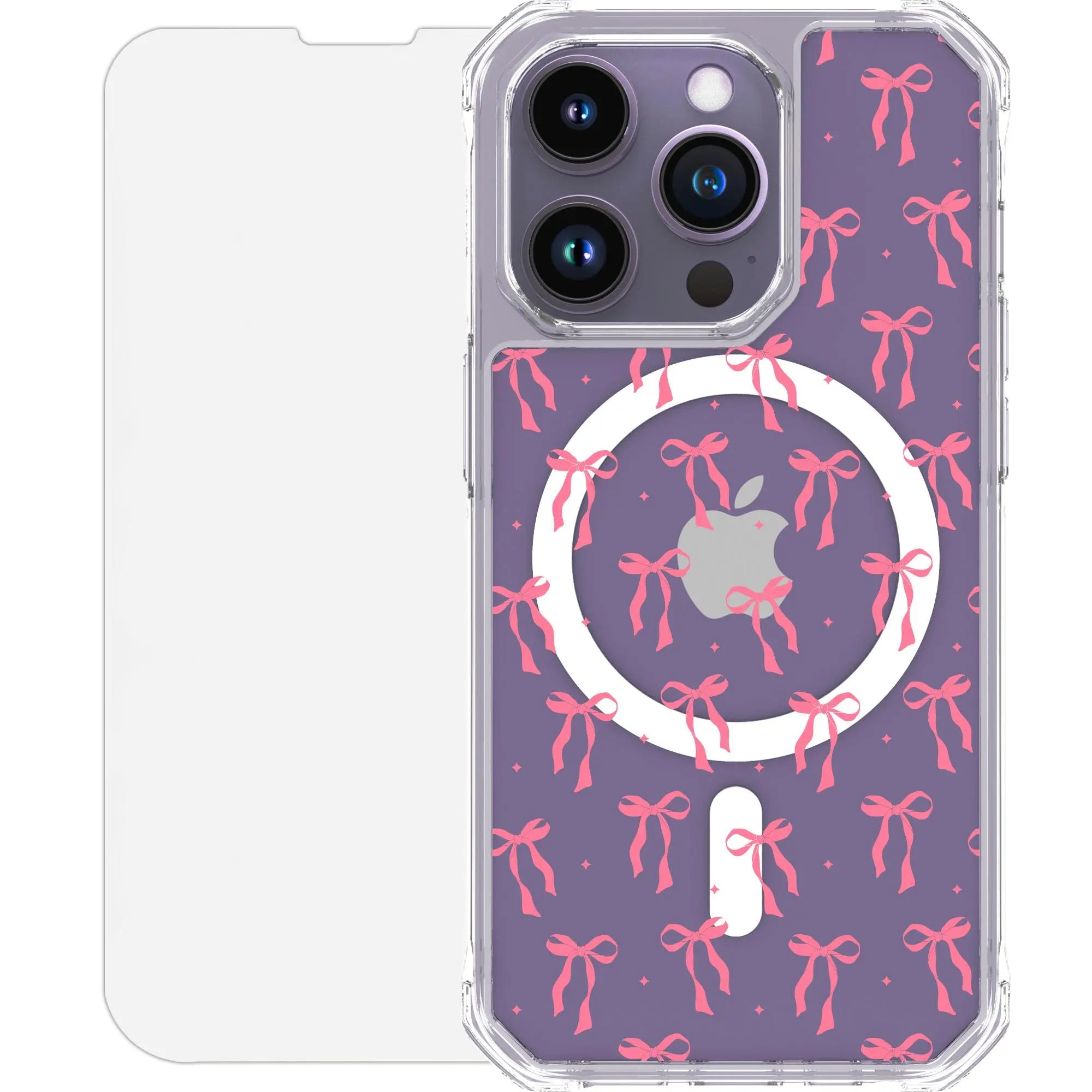 Scooch-MagCase for iPhone 14 Pro-Pink-Bows