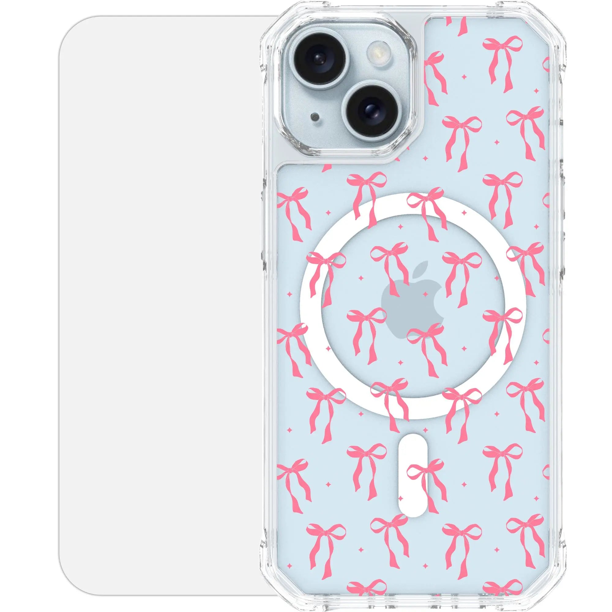 Scooch-MagCase for iPhone 15-Pink-Bows