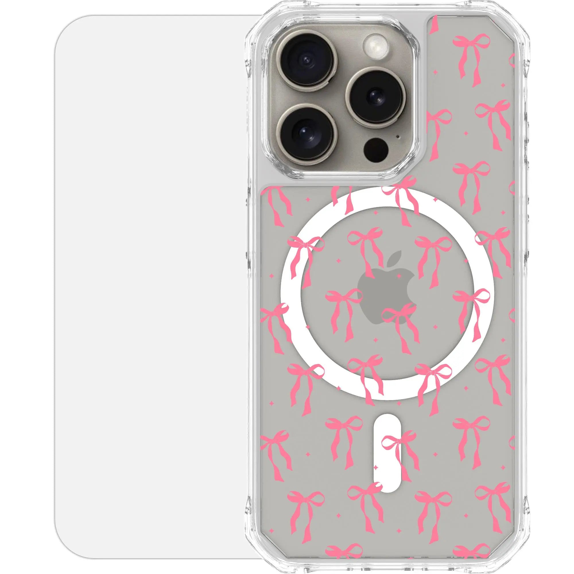 Scooch-MagCase for iPhone 15 Pro-Pink-Bows