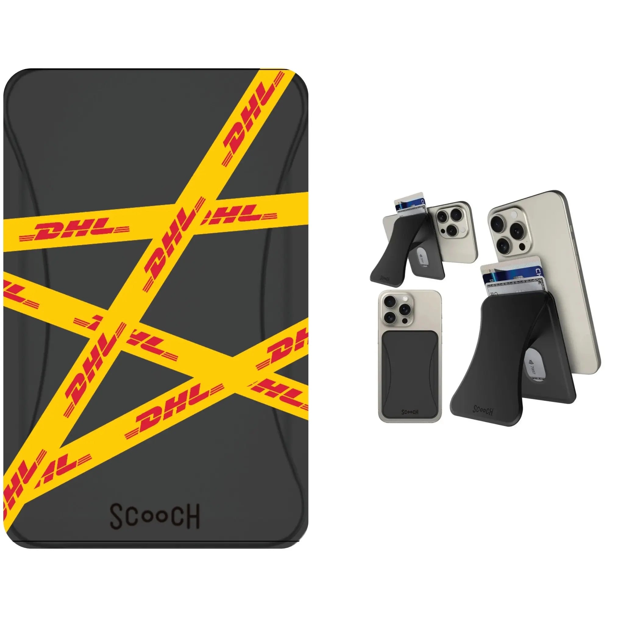 Scooch-MagWallet 2.0 for MagSafe - Wallet, Grip, and Kickstand (DHL Cares Designs)-DHL Shipping Tape