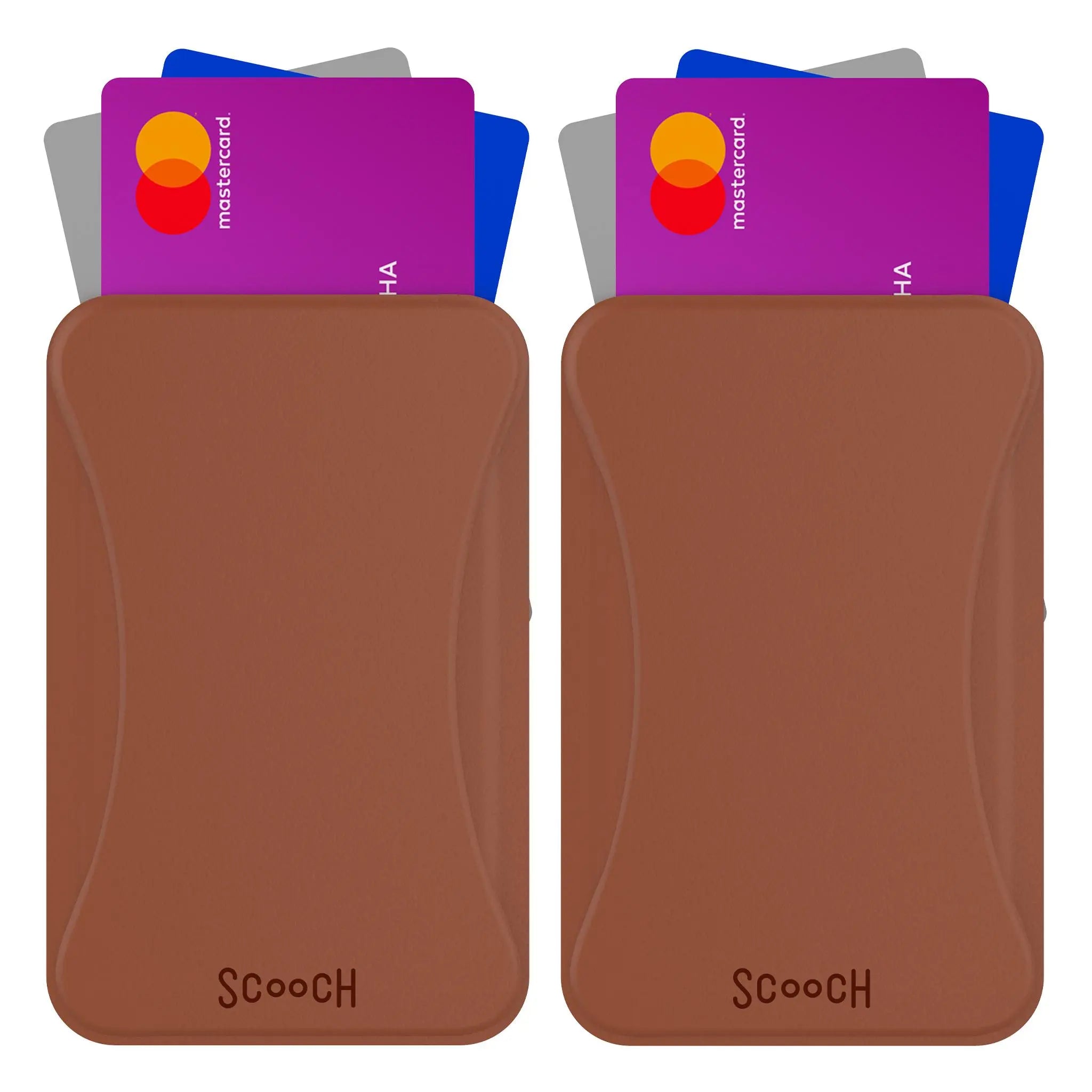 Scooch-MagWallet - MagSafe Wallet, Grip, & Kickstand-2-Pack-Save-25-Brown