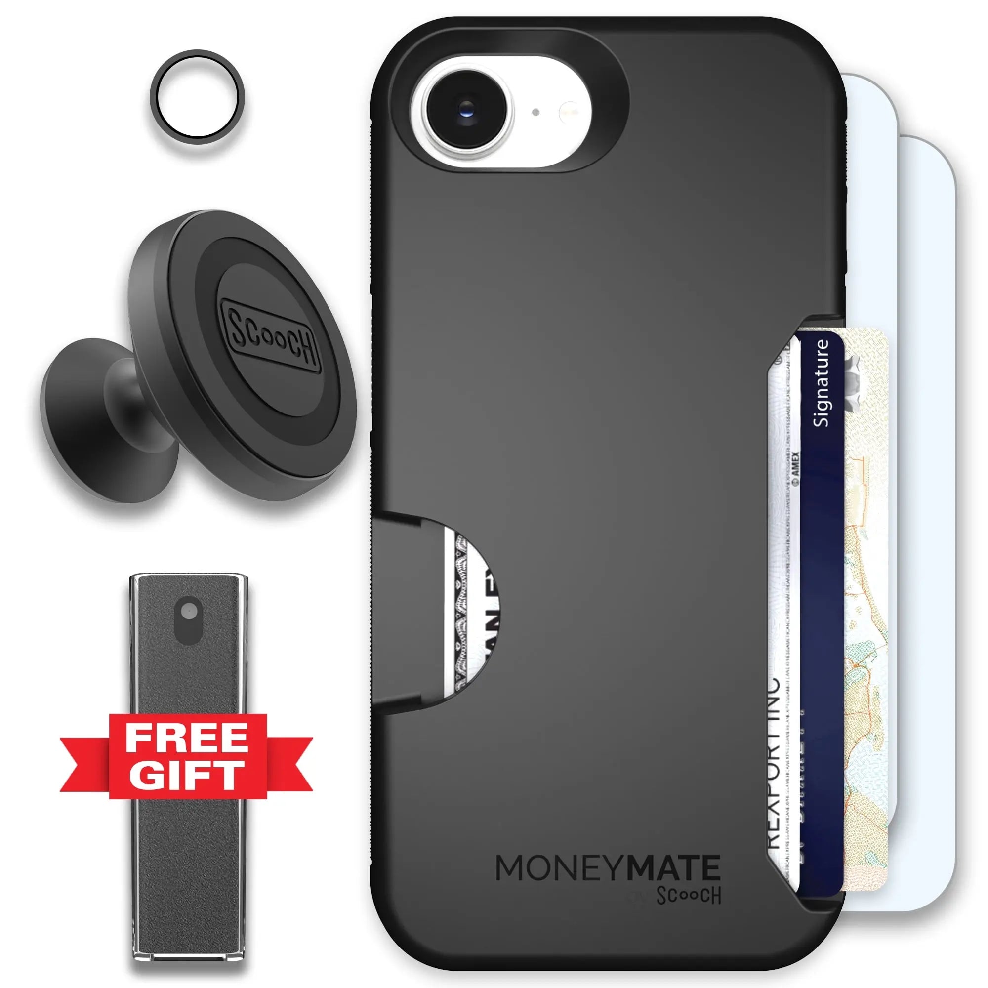 Scooch-Moneymate Defender Bundle for iPhone 17e-Black
