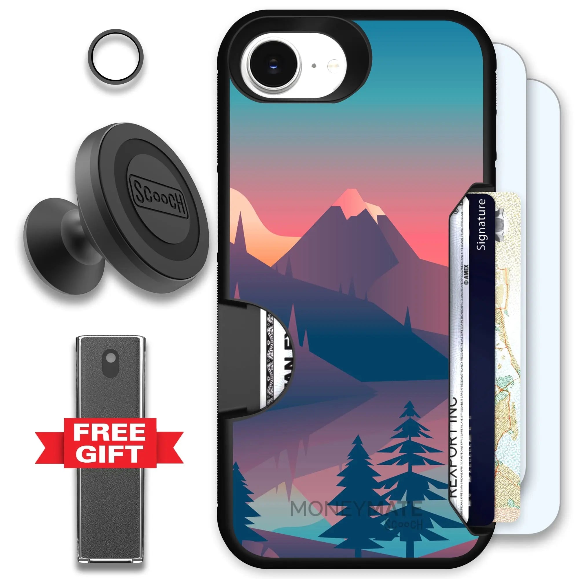Scooch-Moneymate Defender Bundle for iPhone 17e-Mountain-Range