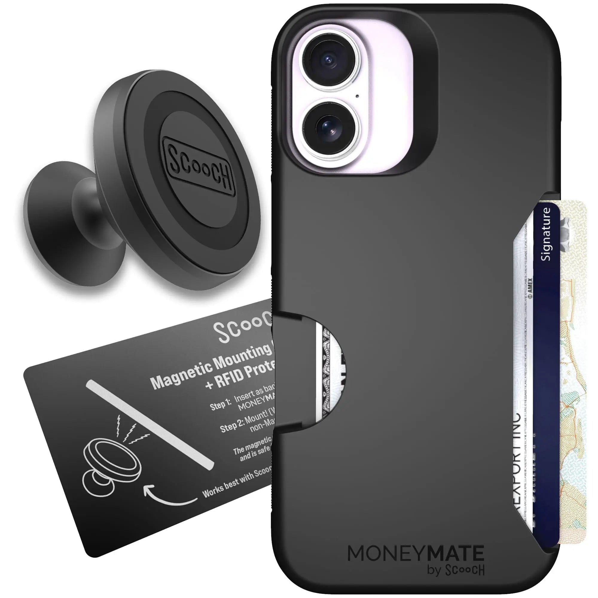 Scooch-Moneymate Starter Bundle for iPhone 17-Black