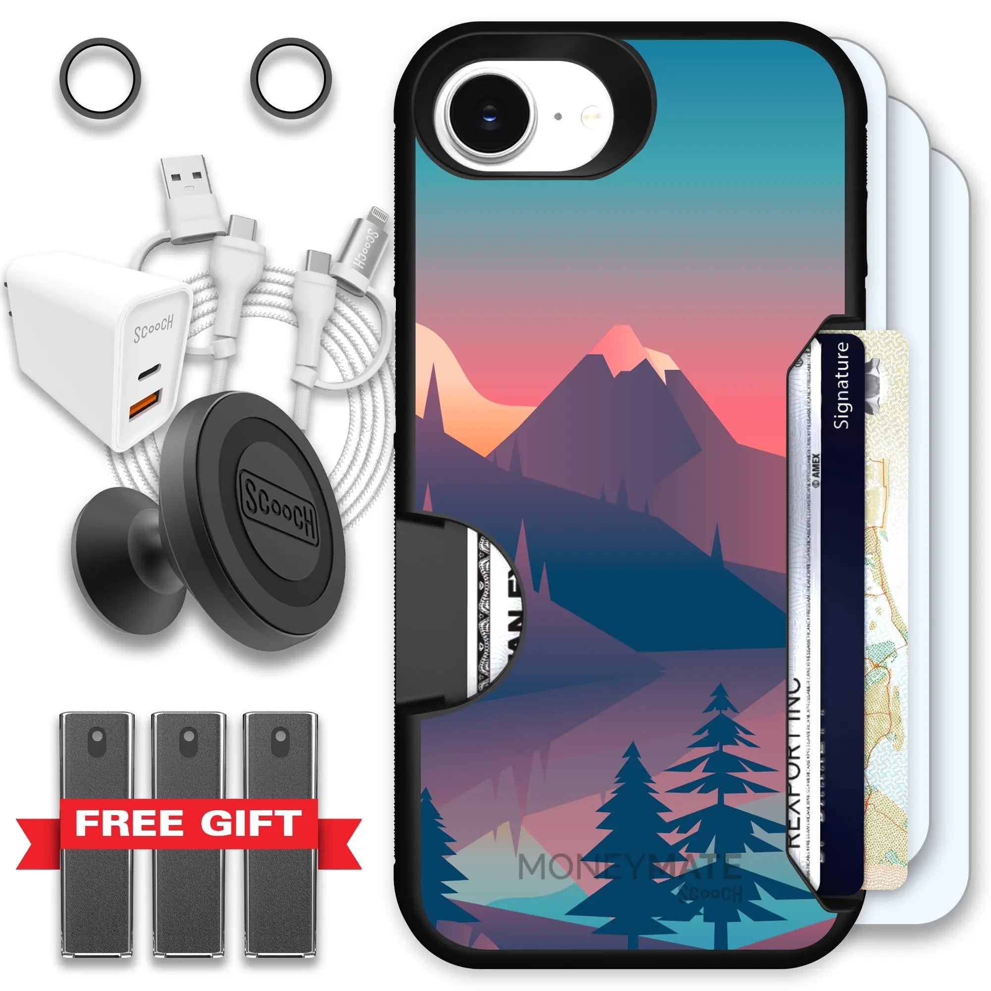 Scooch-Moneymate Ultimate Bundle for iPhone 17e-Mountain-Range