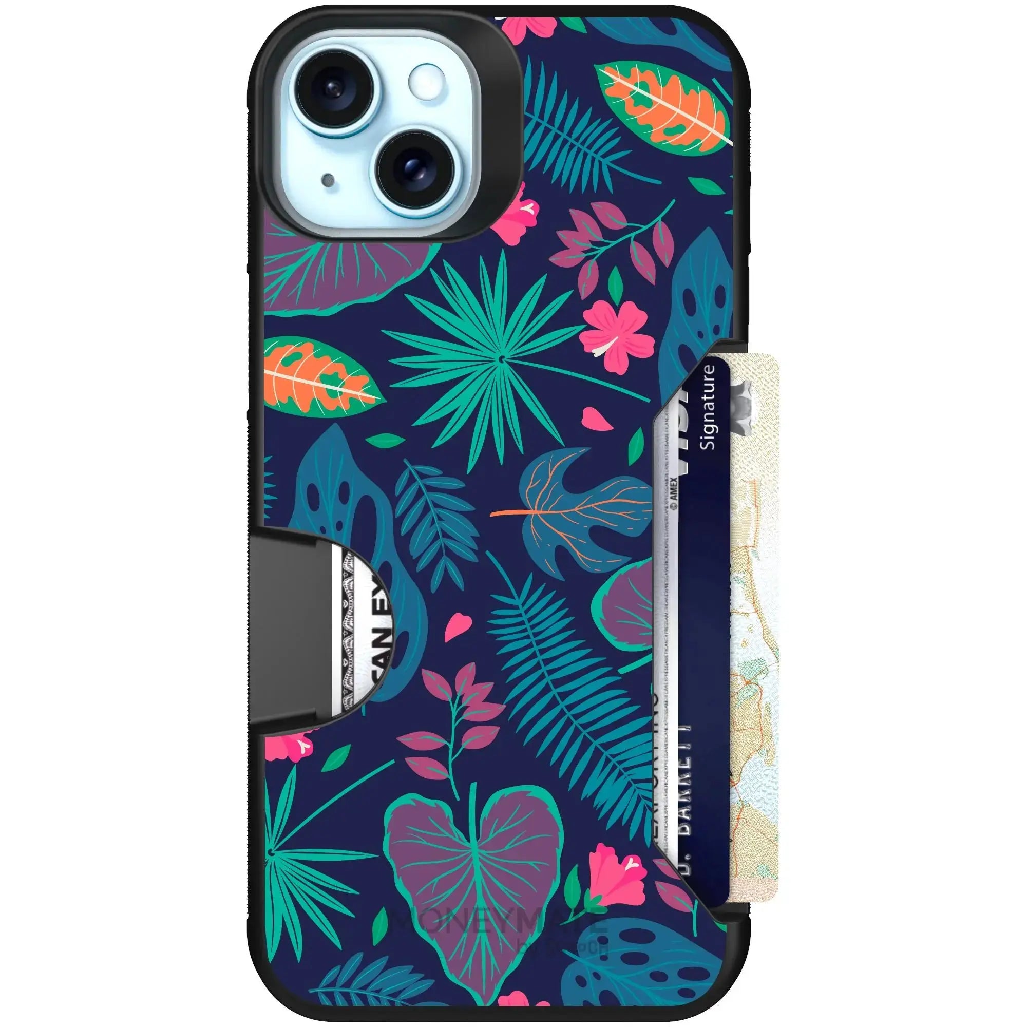 Scooch-Moneymate for iPhone 15 Plus-Tropical-Leaves