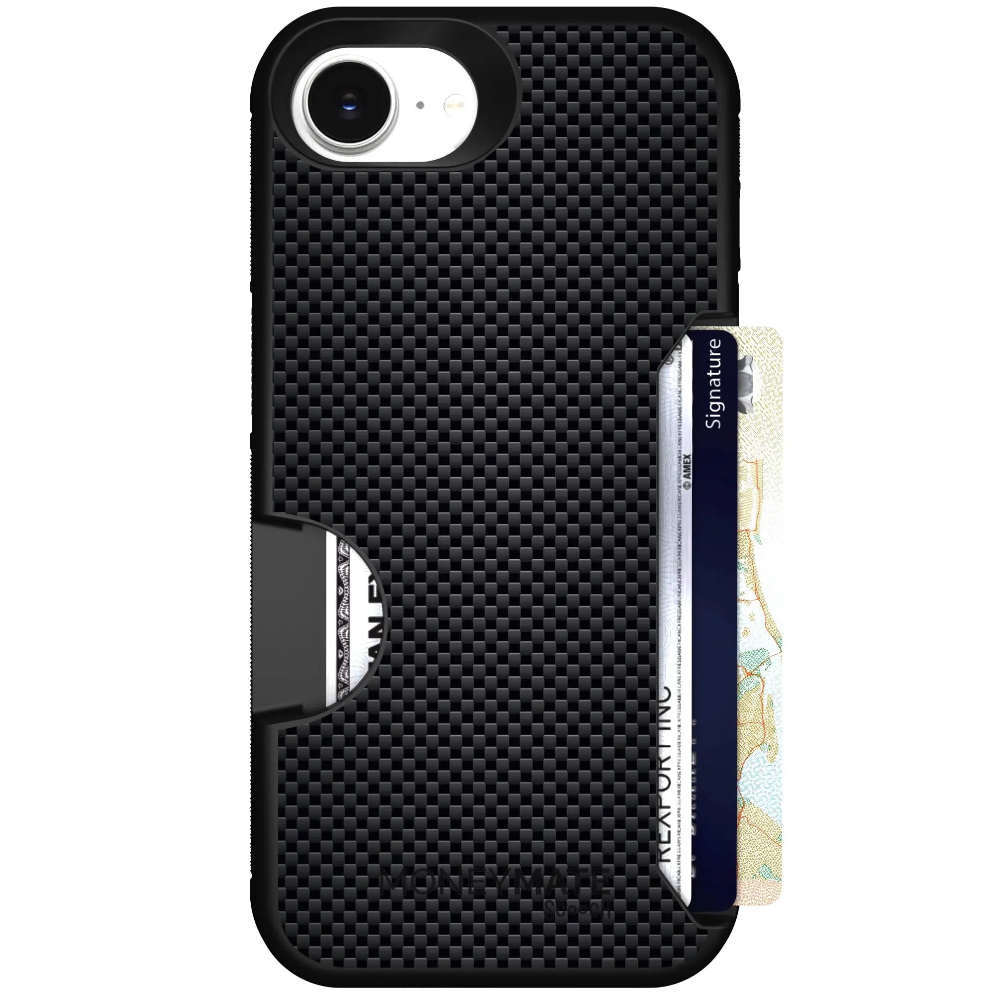 Scooch-Moneymate for iPhone 16e-Carbon-Fiber