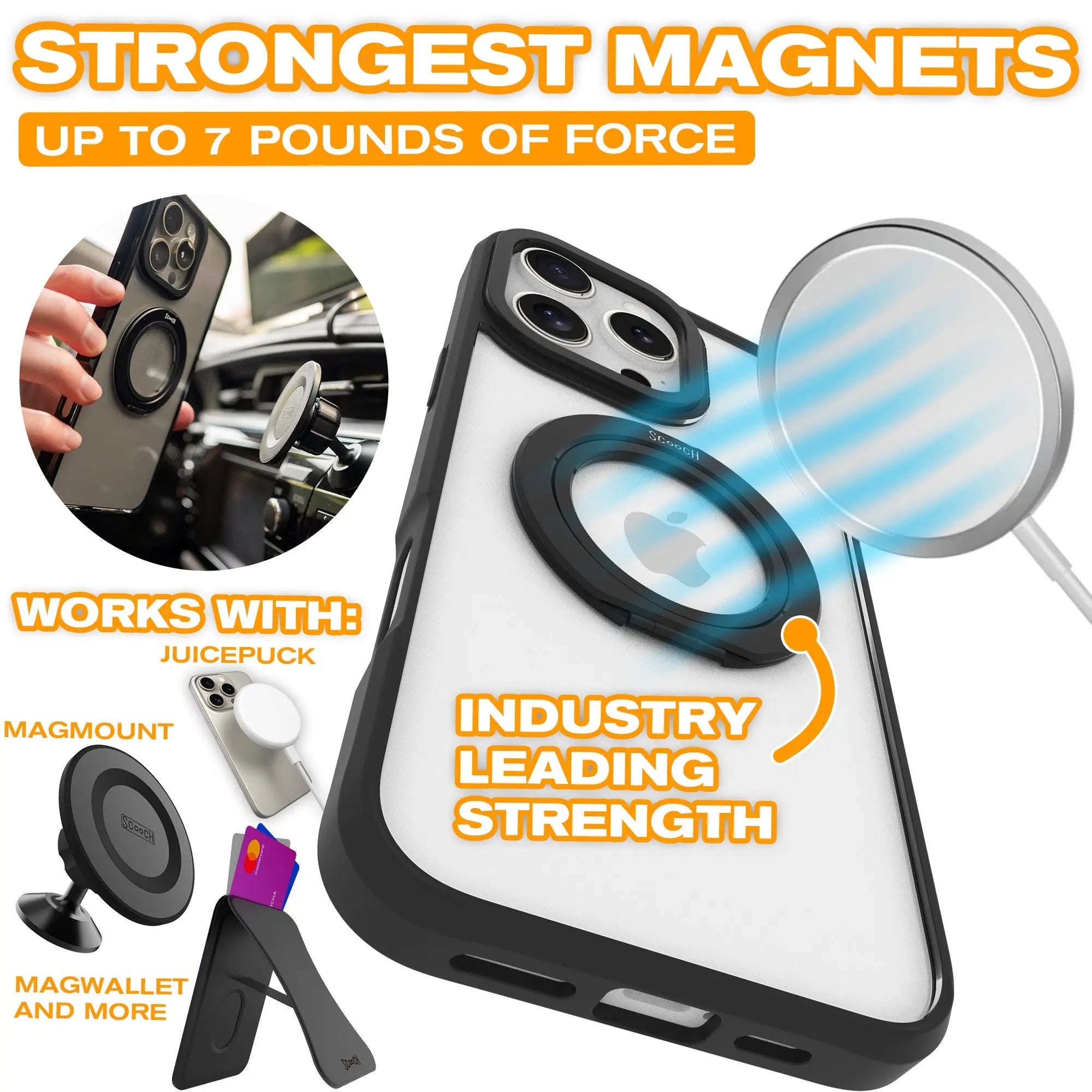 Scooch-Scooch HaloCase with Ring Stand Compatible with MagSafe (DHL Designs)-