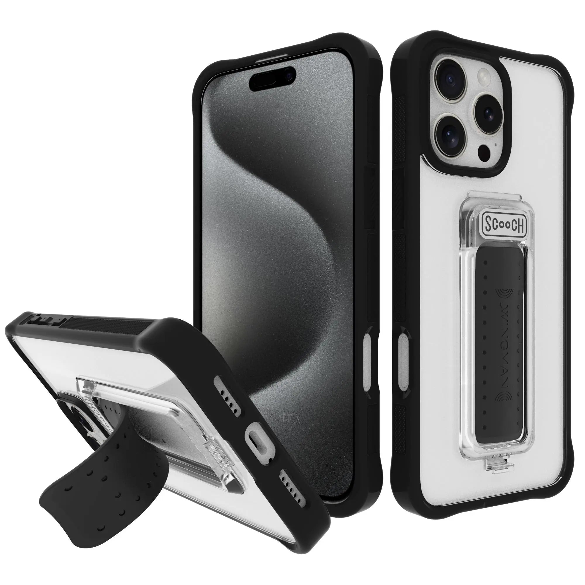 Scooch-Scooch Warranty Program - Get A Replacement-Wingman-iPhone-16-Pro-Max-Tuxedo-Clear