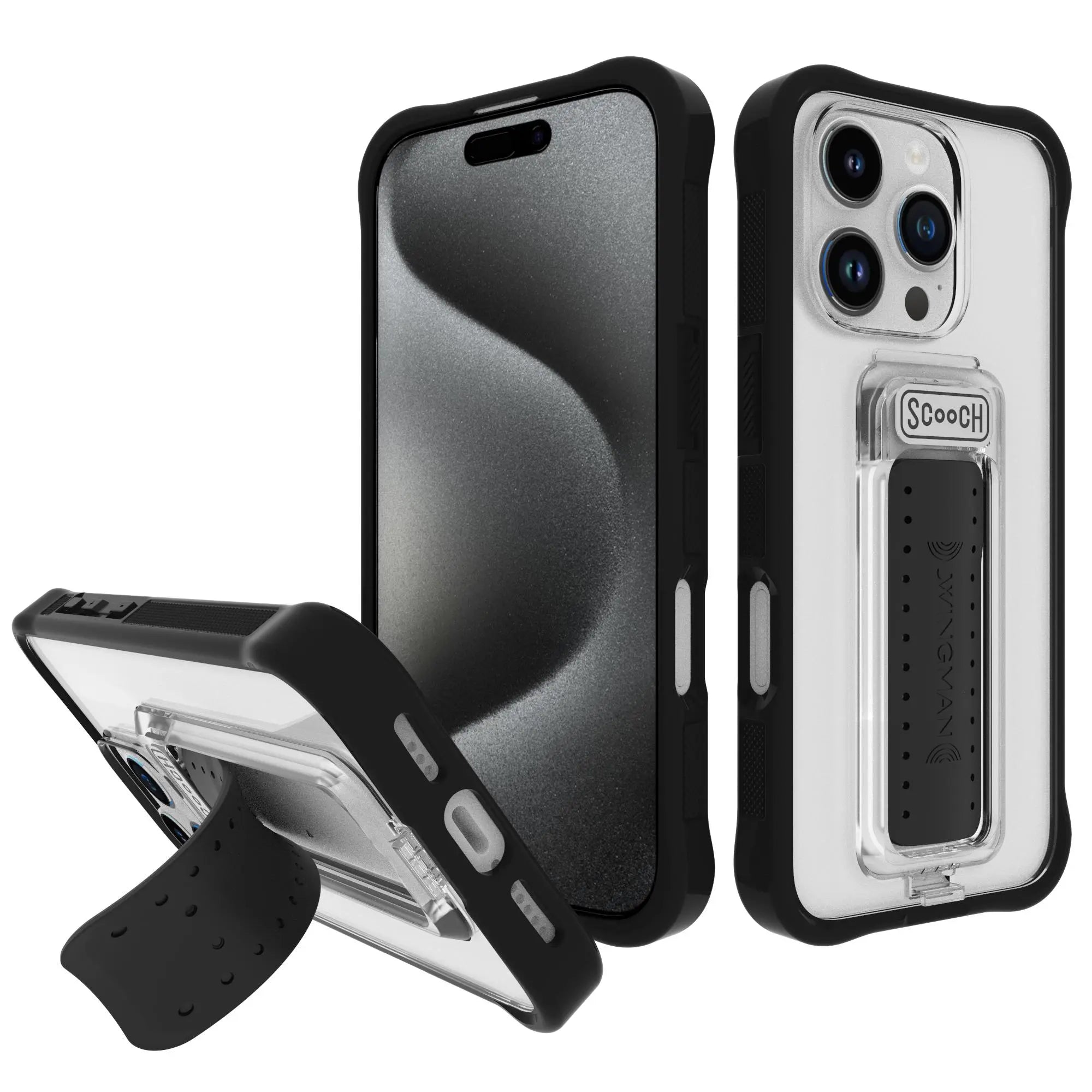 Scooch-Scooch Warranty Program - Get A Replacement-Wingman-iPhone-16-Pro-Tuxedo-Clear