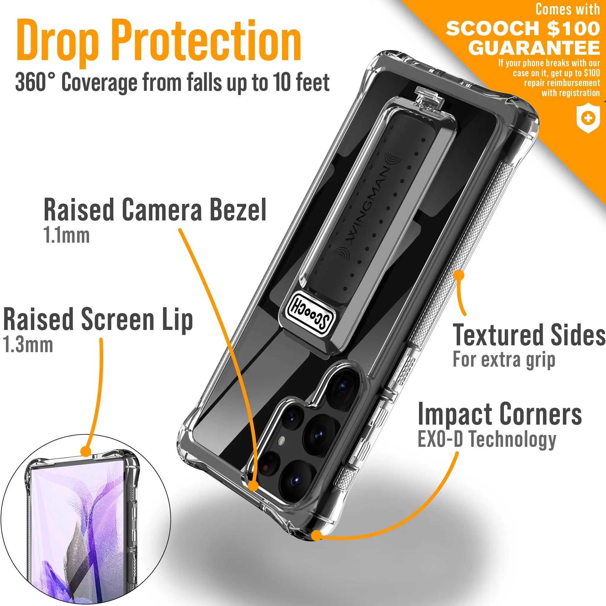 Scooch-Wingman Defender Bundle for Samsung Galaxy S23 Ultra-