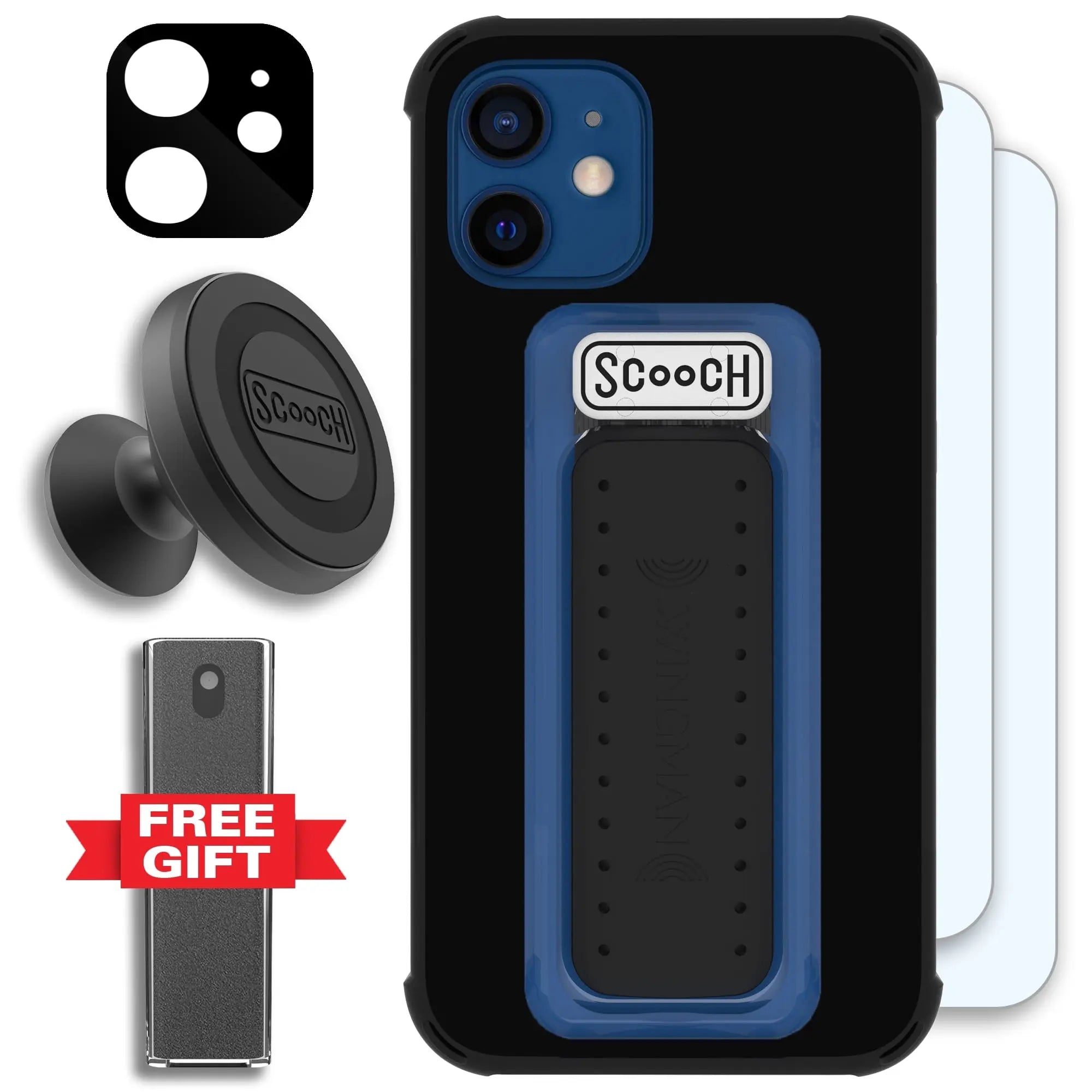 Scooch-Wingman Defender Bundle for iPhone 12 Mini-Black