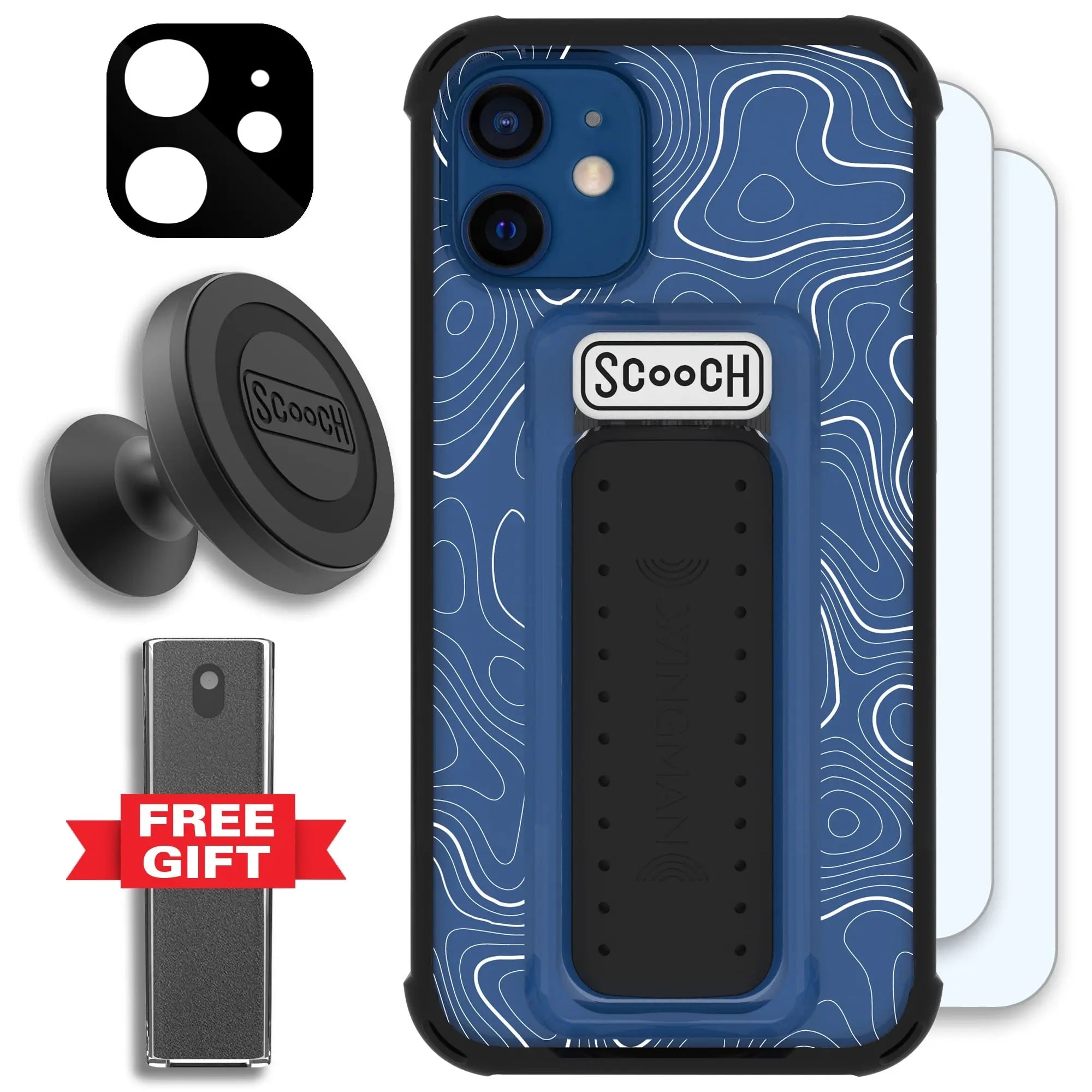 Scooch-Wingman Defender Bundle for iPhone 12 Mini-Topography