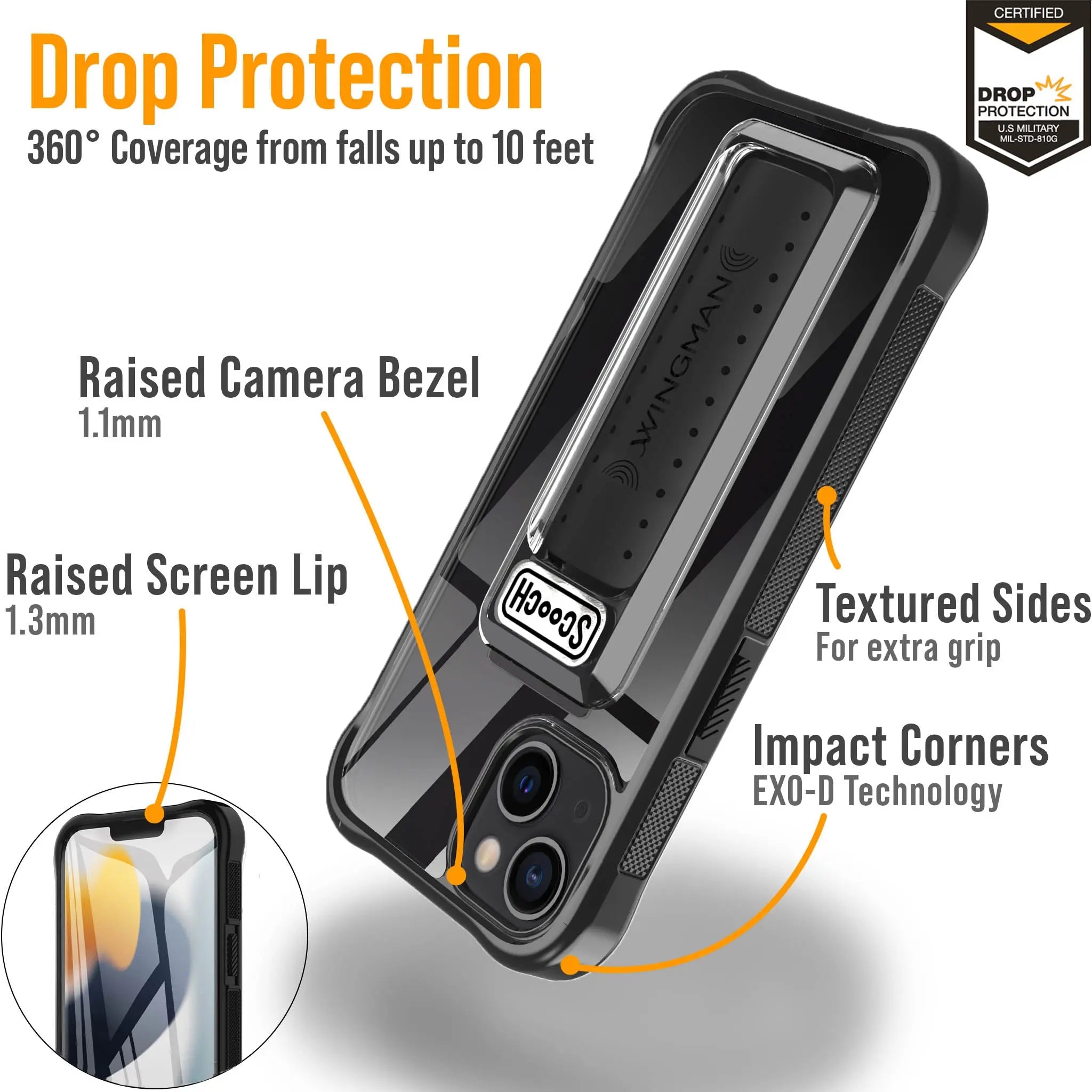 Scooch-Wingman Defender Bundle for iPhone 13 Mini-