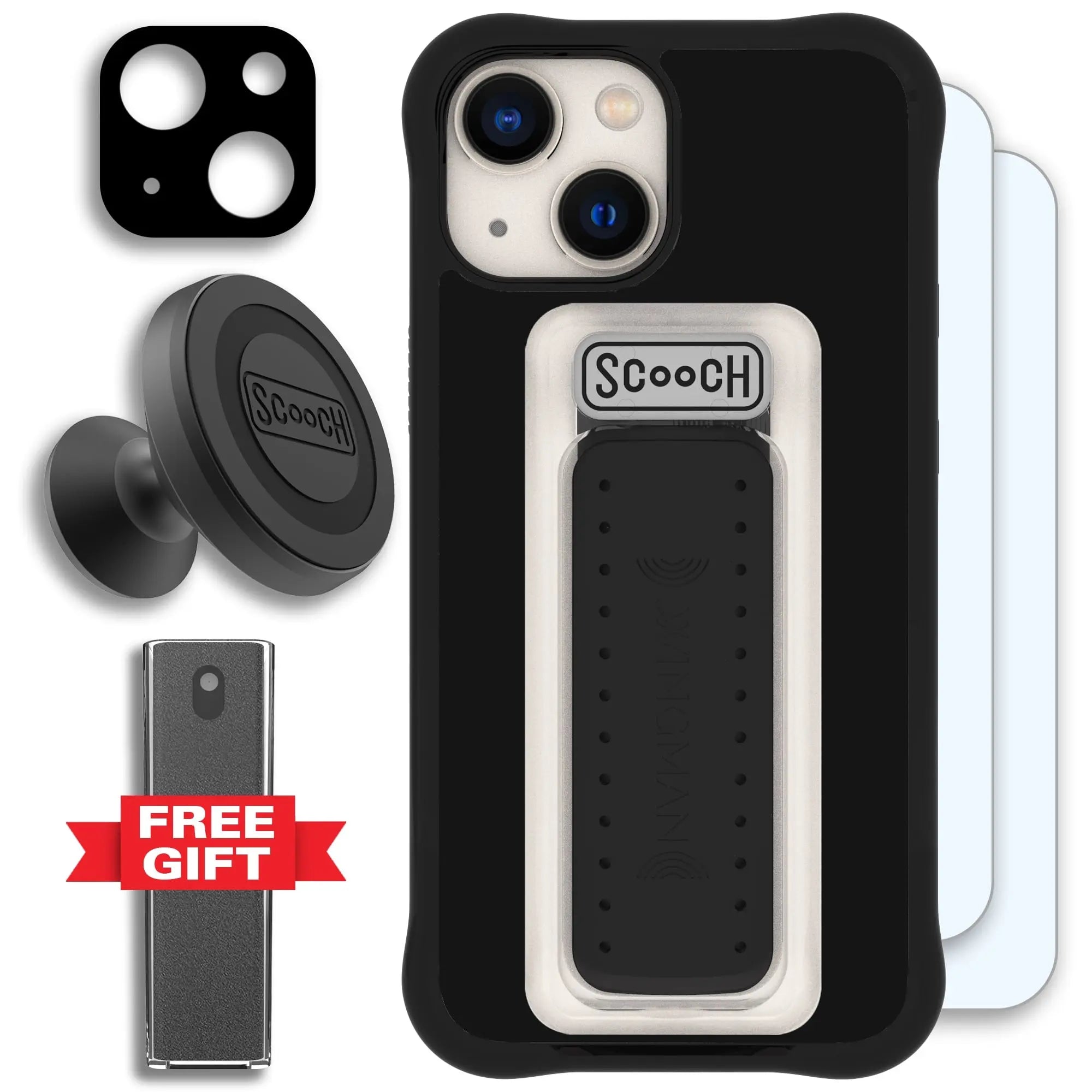 Scooch-Wingman Defender Bundle for iPhone 13 Mini-Black