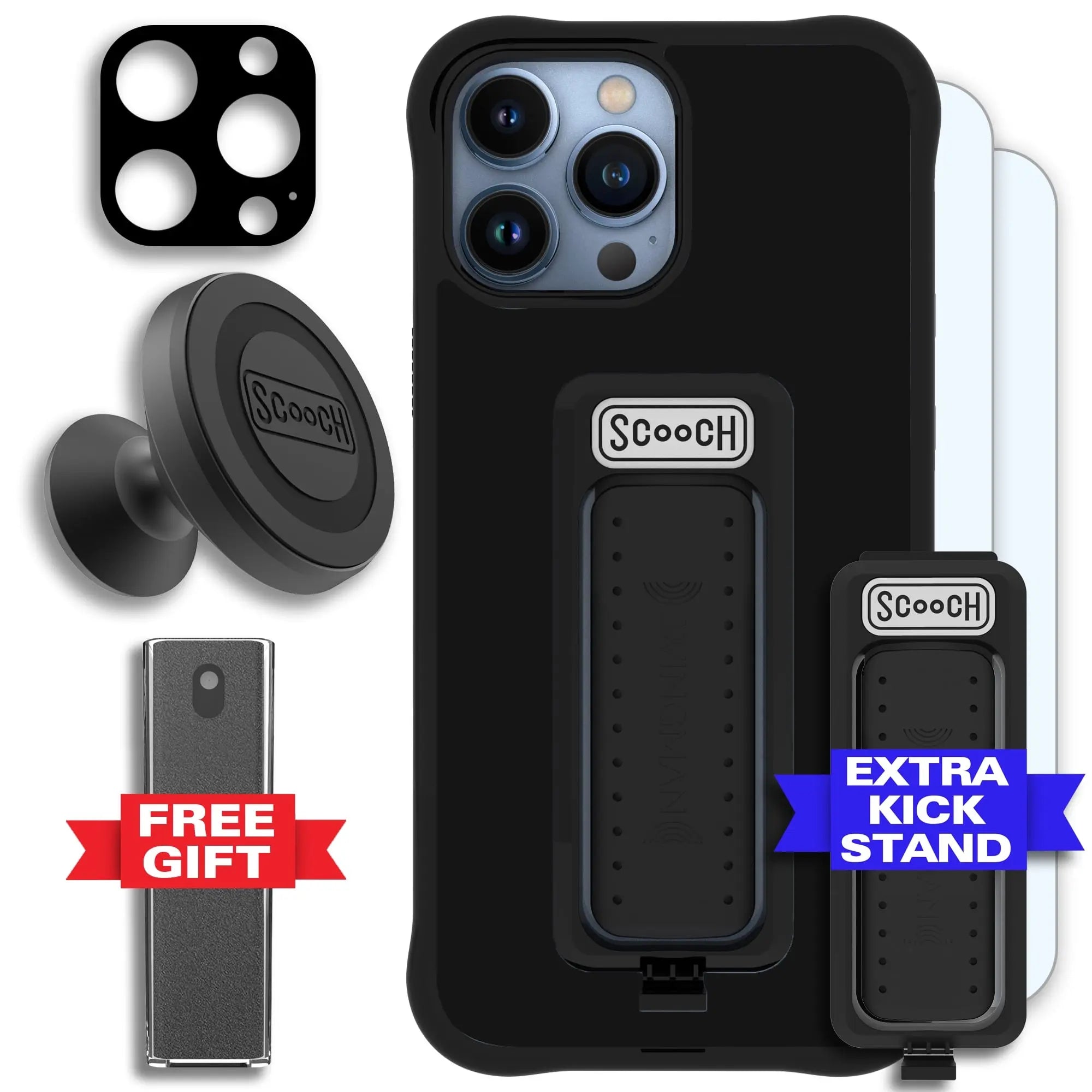 Scooch-Wingman Defender Bundle for iPhone 13 Pro Max-Black-Black