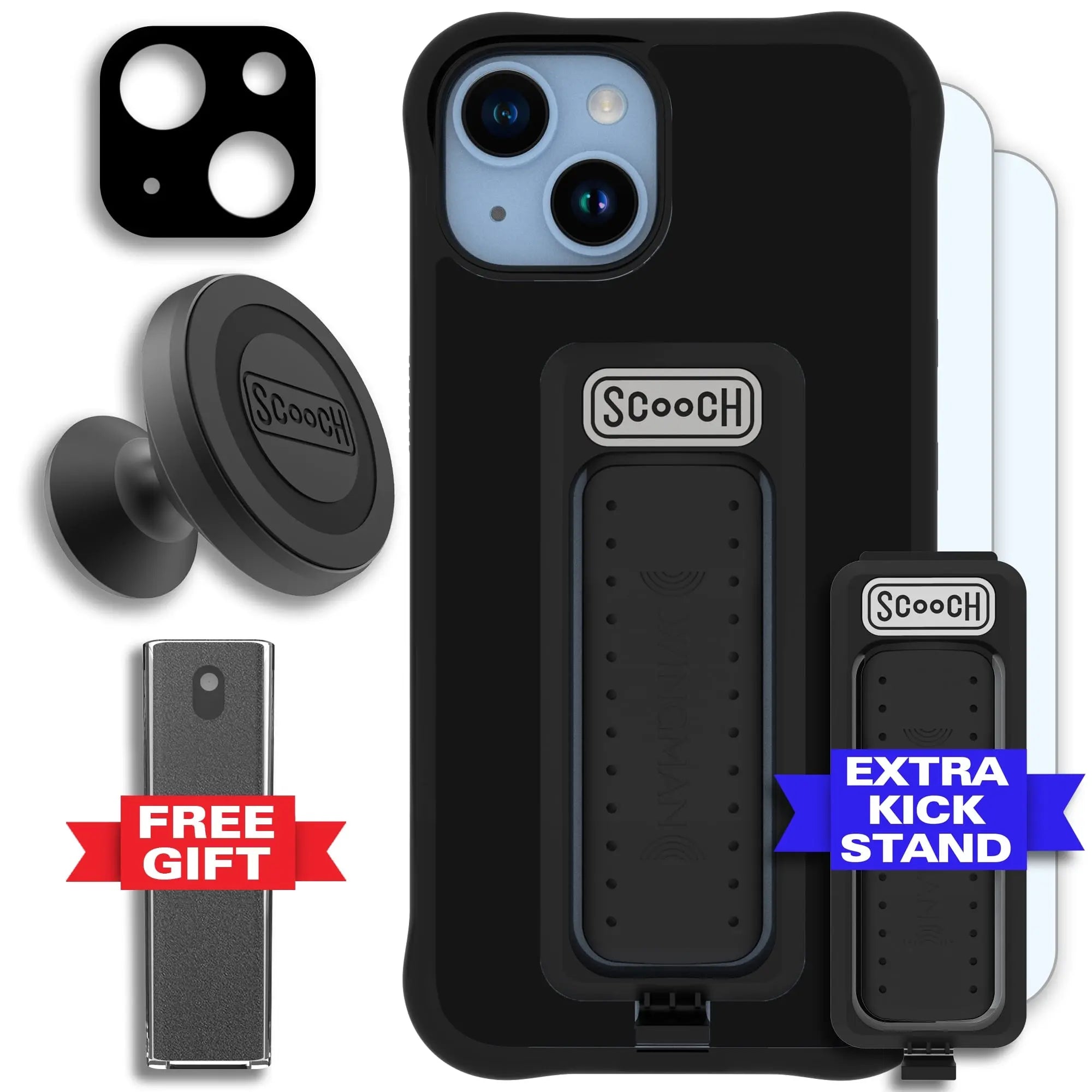 Scooch-Wingman Defender Bundle for iPhone 14-Black-Black