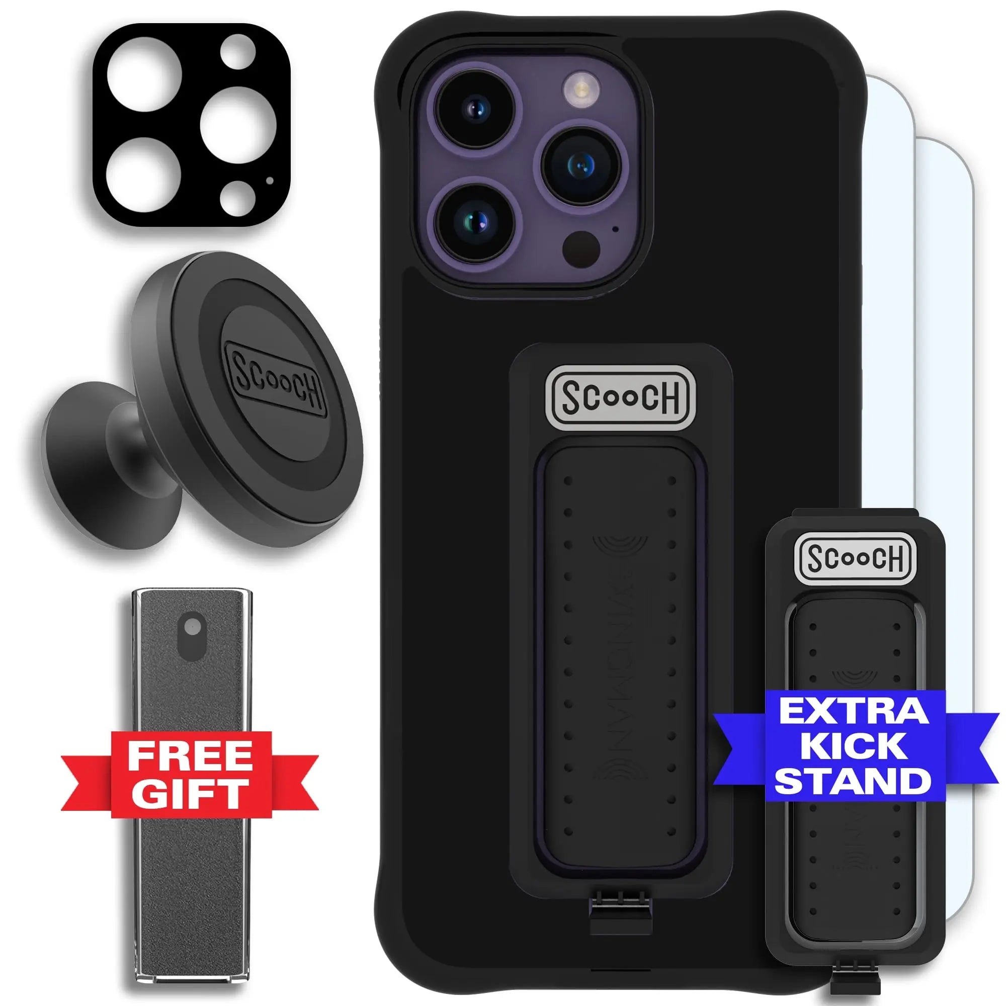 Scooch-Wingman Defender Bundle for iPhone 14 Pro Max-Black-Black