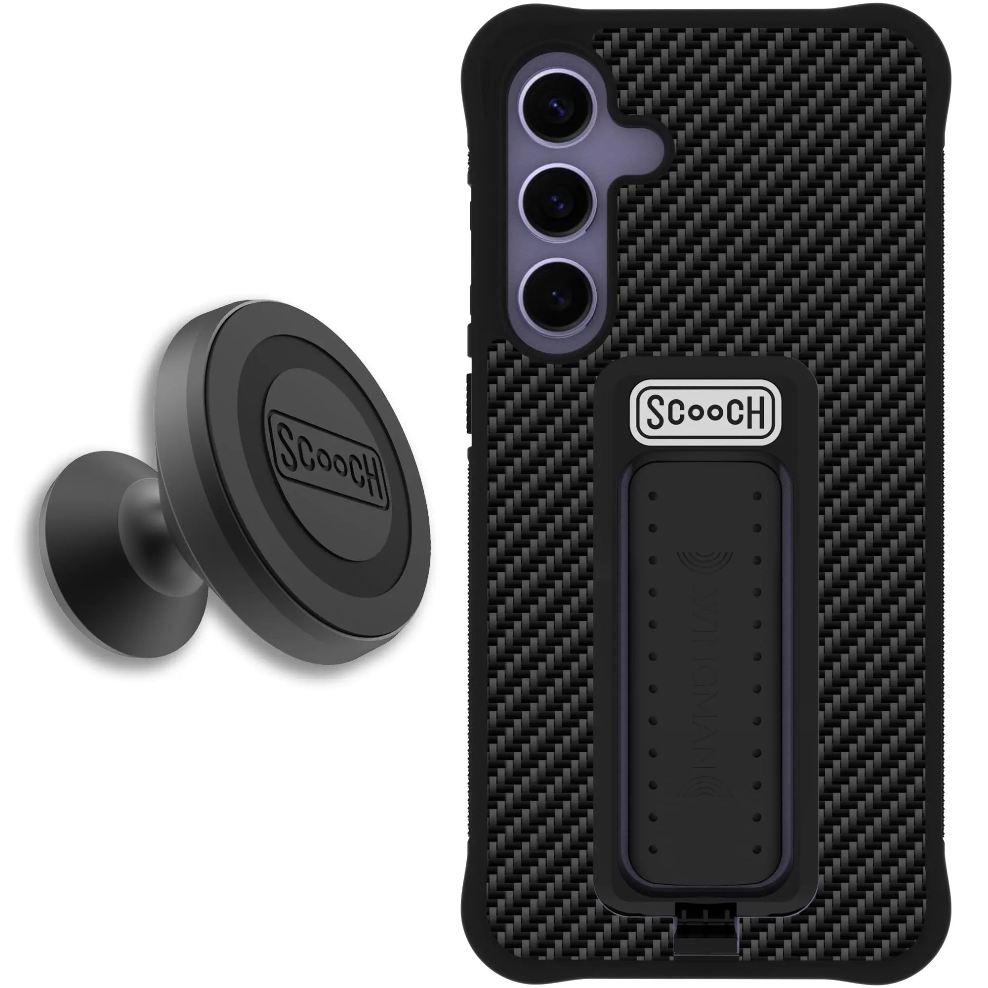 Scooch-Wingman Starter Bundle for Galaxy S24+-Carbon-Fiber