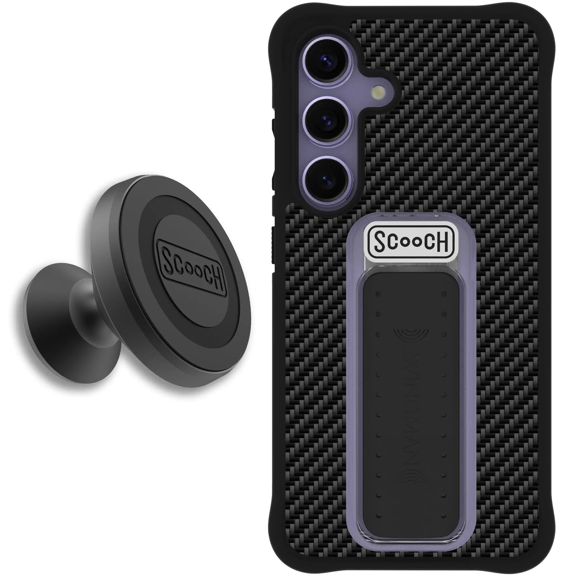 Scooch-Wingman Starter Bundle for Galaxy S25-Carbon-Fiber