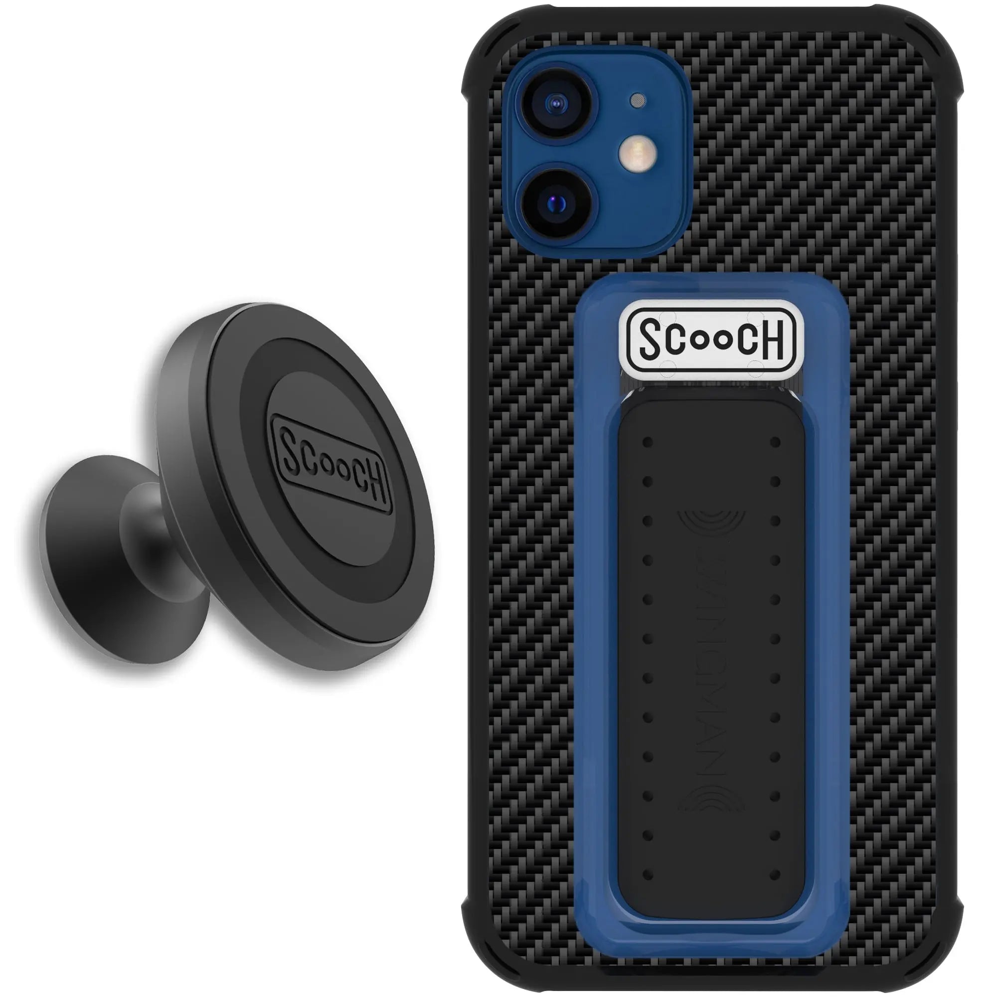 Scooch-Wingman Starter Bundle for iPhone 12 Mini-Carbon-Fiber