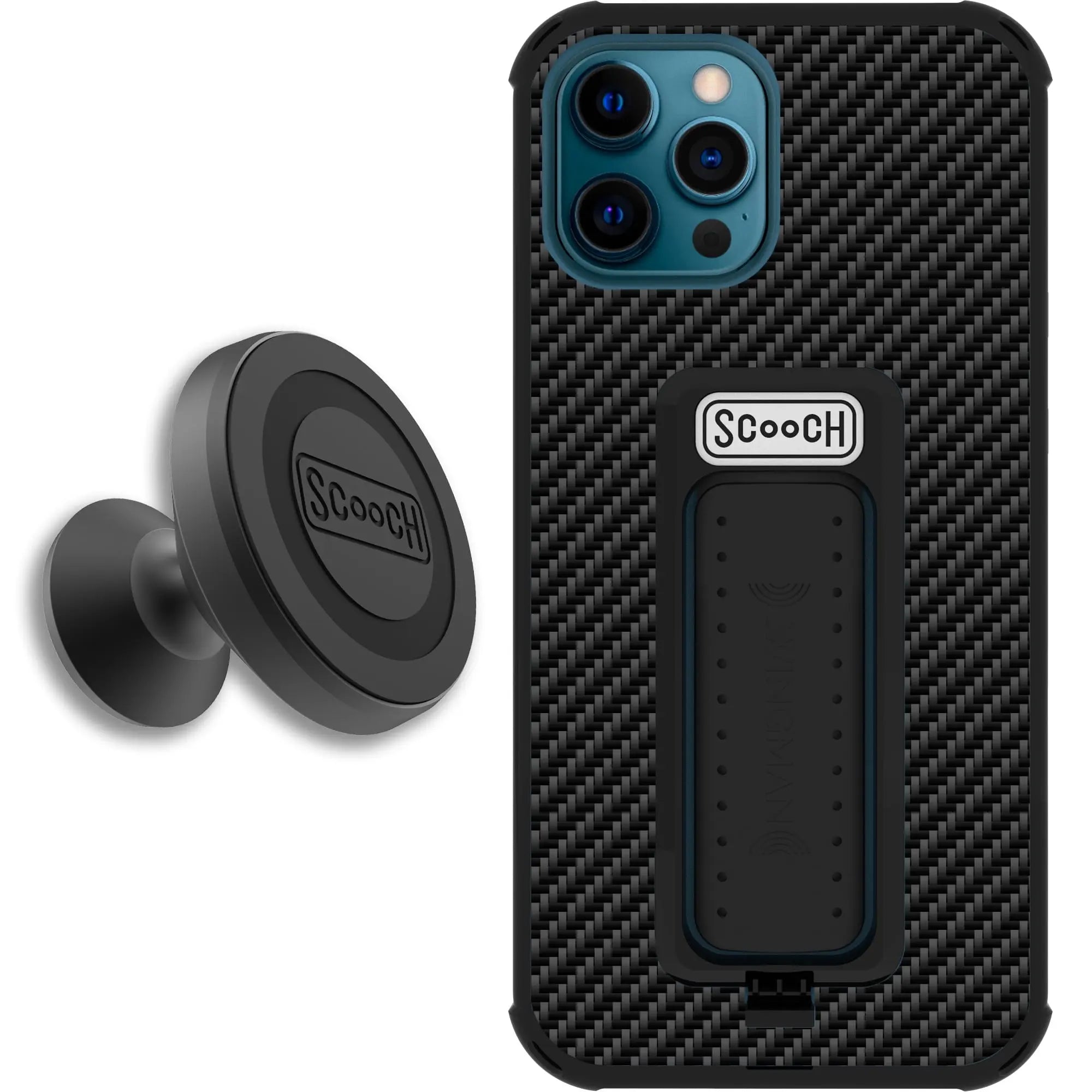 Scooch-Wingman Starter Bundle for iPhone 12 Pro Max-Carbon-Fiber