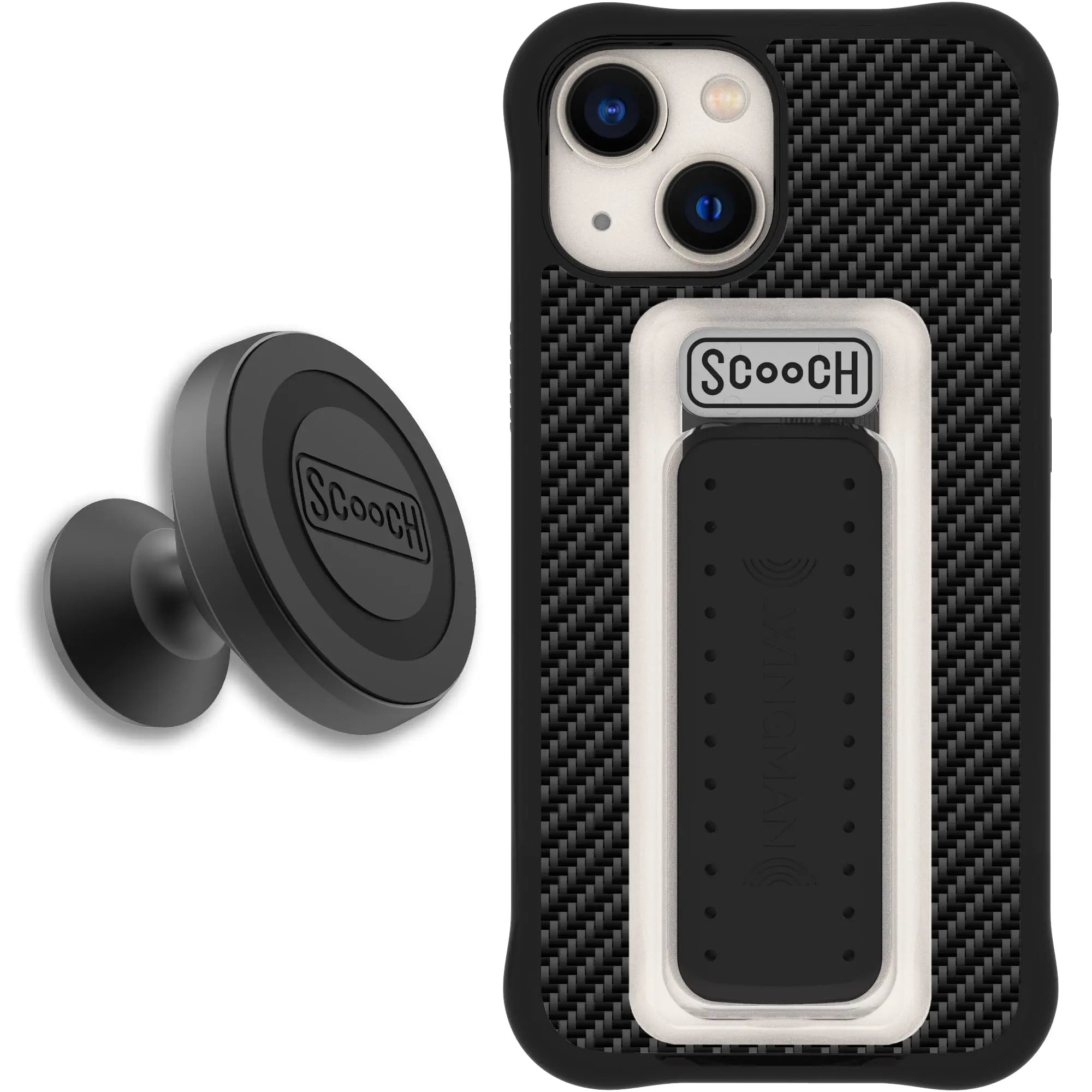 Scooch-Wingman Starter Bundle for iPhone 13 Mini-Carbon-Fiber